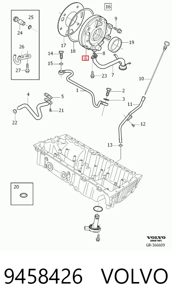 9458426 Volvo Bomba de óleo