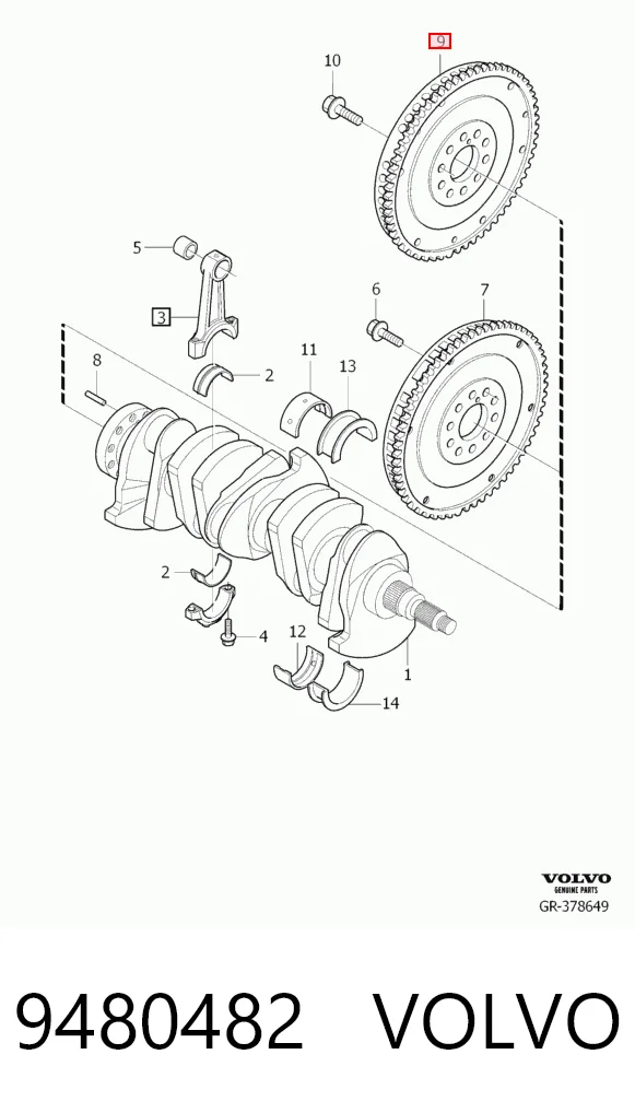 Volante de motor INA 415013411