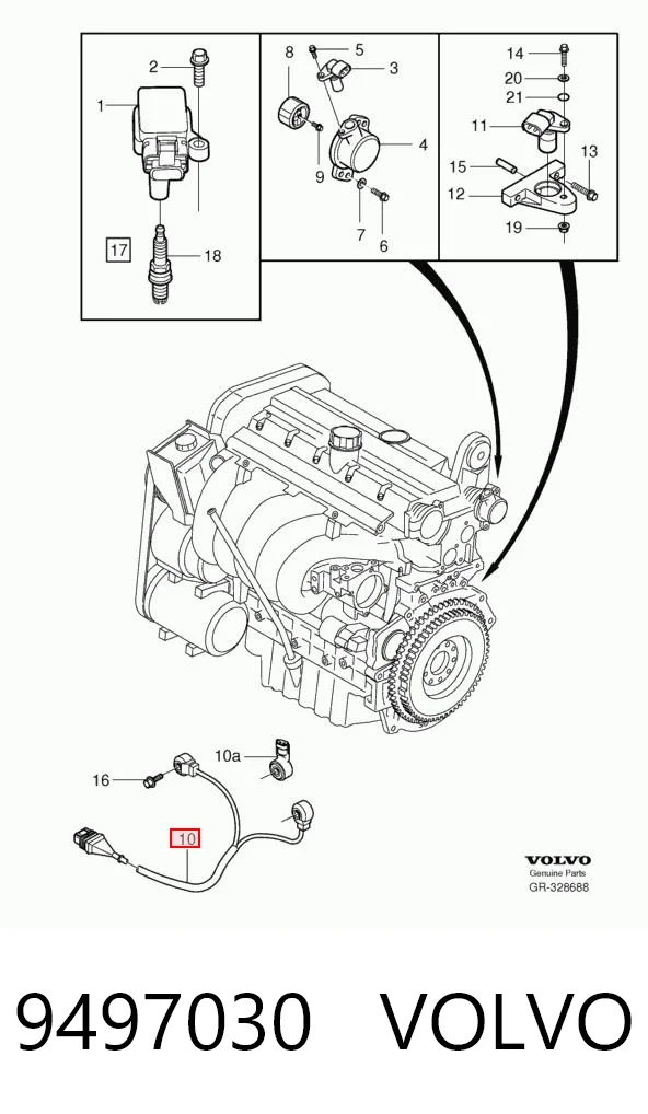9497030 Volvo Sensor de detonação