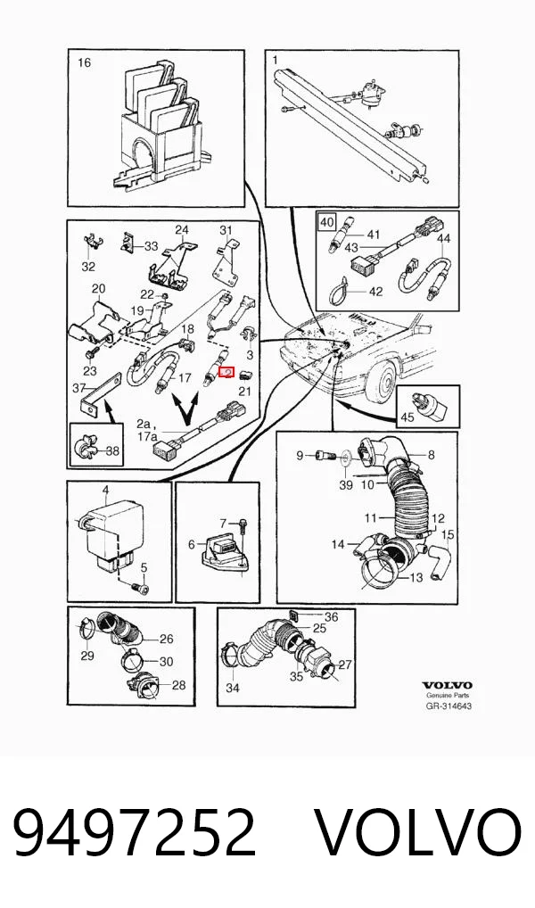 9497252 Volvo Sonda lambda, sensor de oxigênio