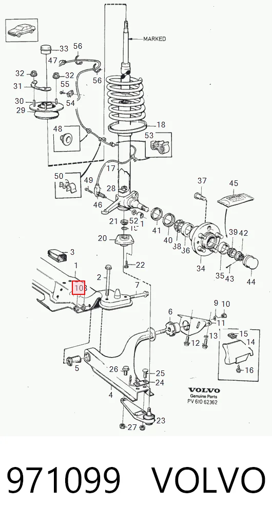 13241765 Peugeot/Citroen Parafuso de fixação do braço oscilante inferior traseiro, interno