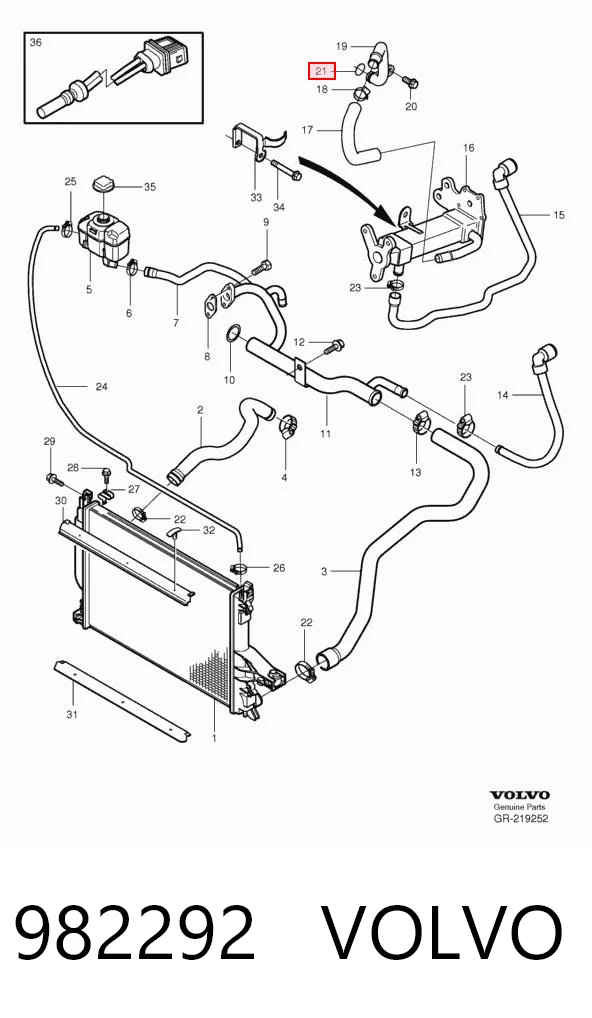 982292 Volvo Anel de vedação, universal