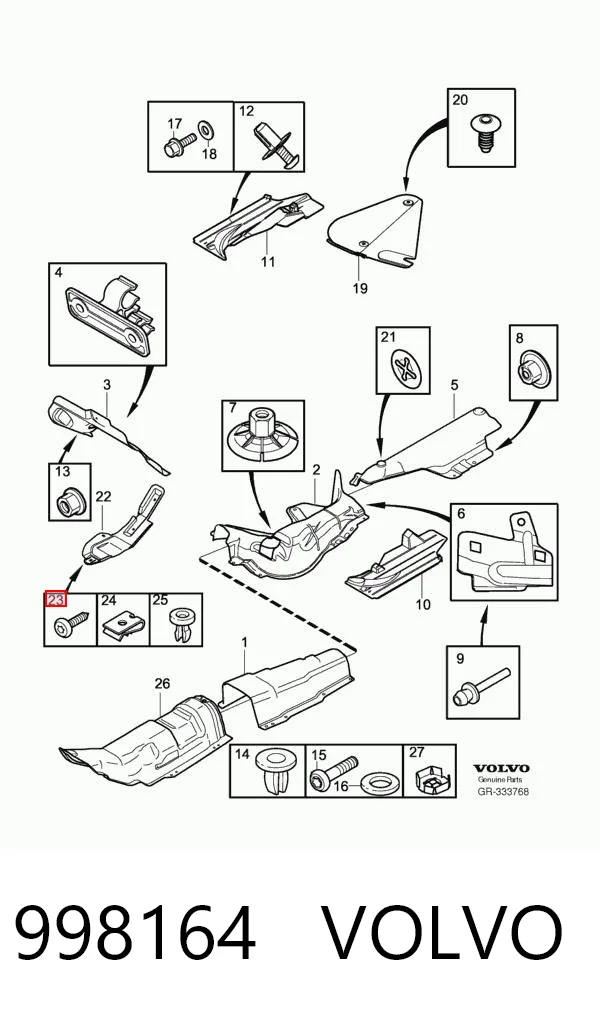  Proteção de motor, de panela (da seção de motor) Volvo S40 II sedan (MS) (2004 - 2012) II