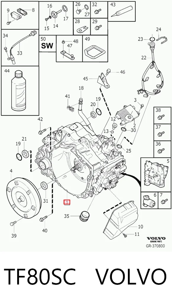 TF80SC Volvo Caixa Automática de Mudança montada