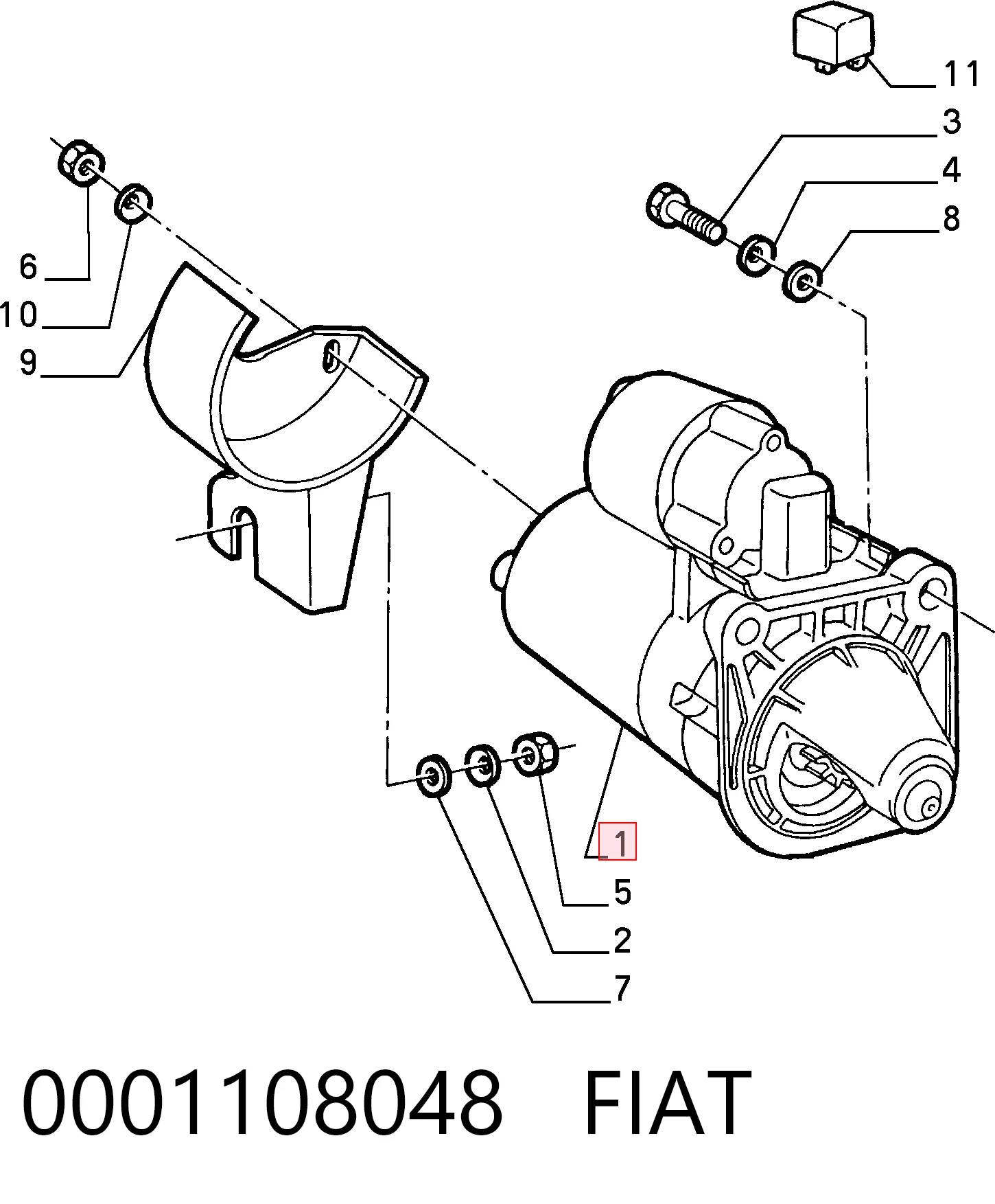 Motor de arranco 4755110 Iveco