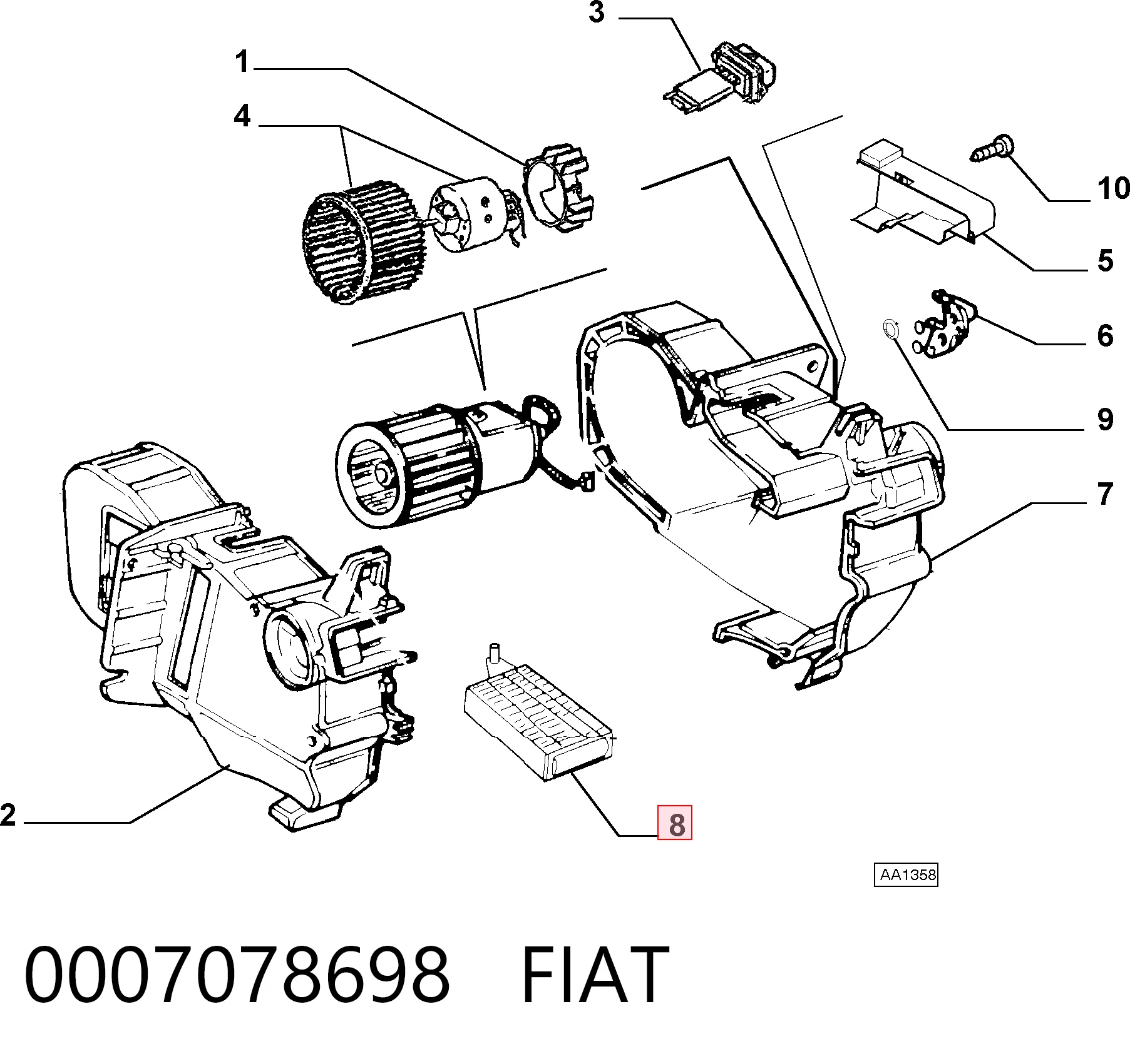 0007078698 Fiat/Alfa/Lancia
