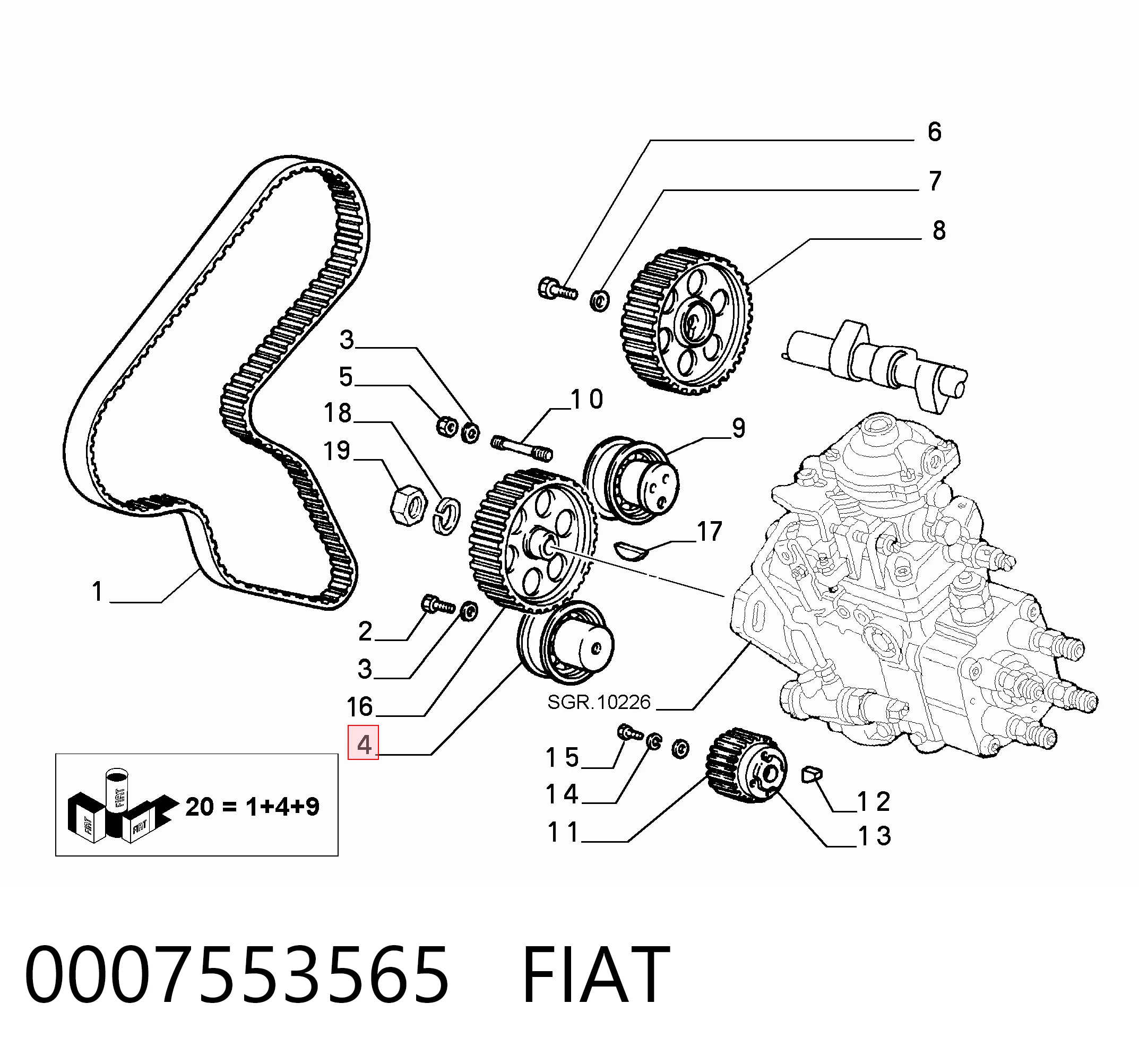 0007553565 Fiat/Alfa/Lancia