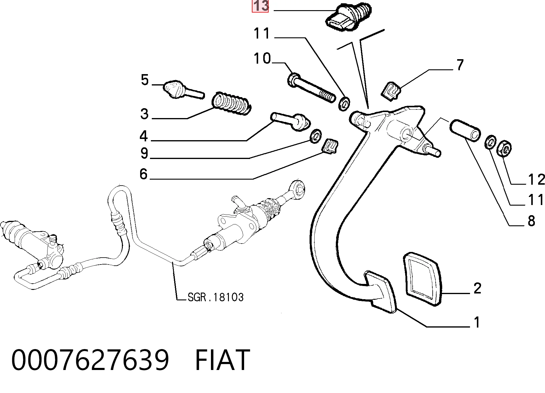 0007627639 Fiat/Alfa/Lancia