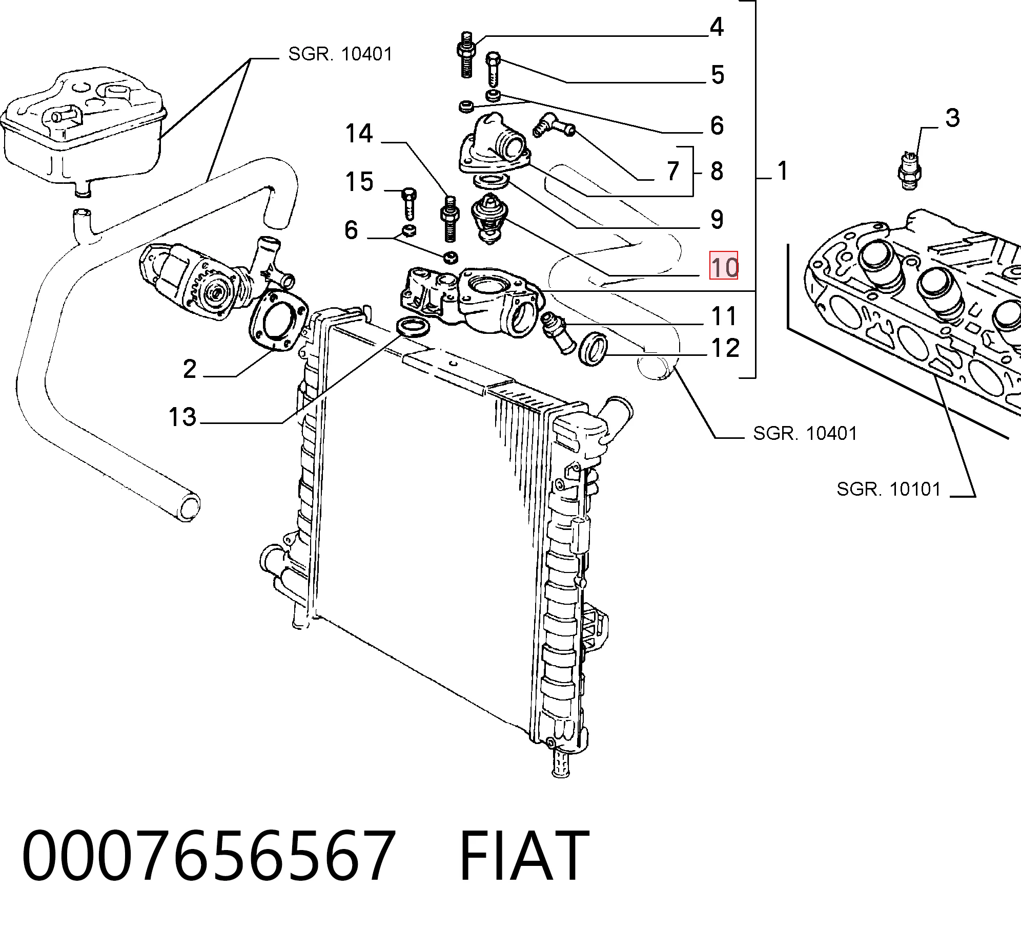 Termostato para Lancia Delta 831AB0
