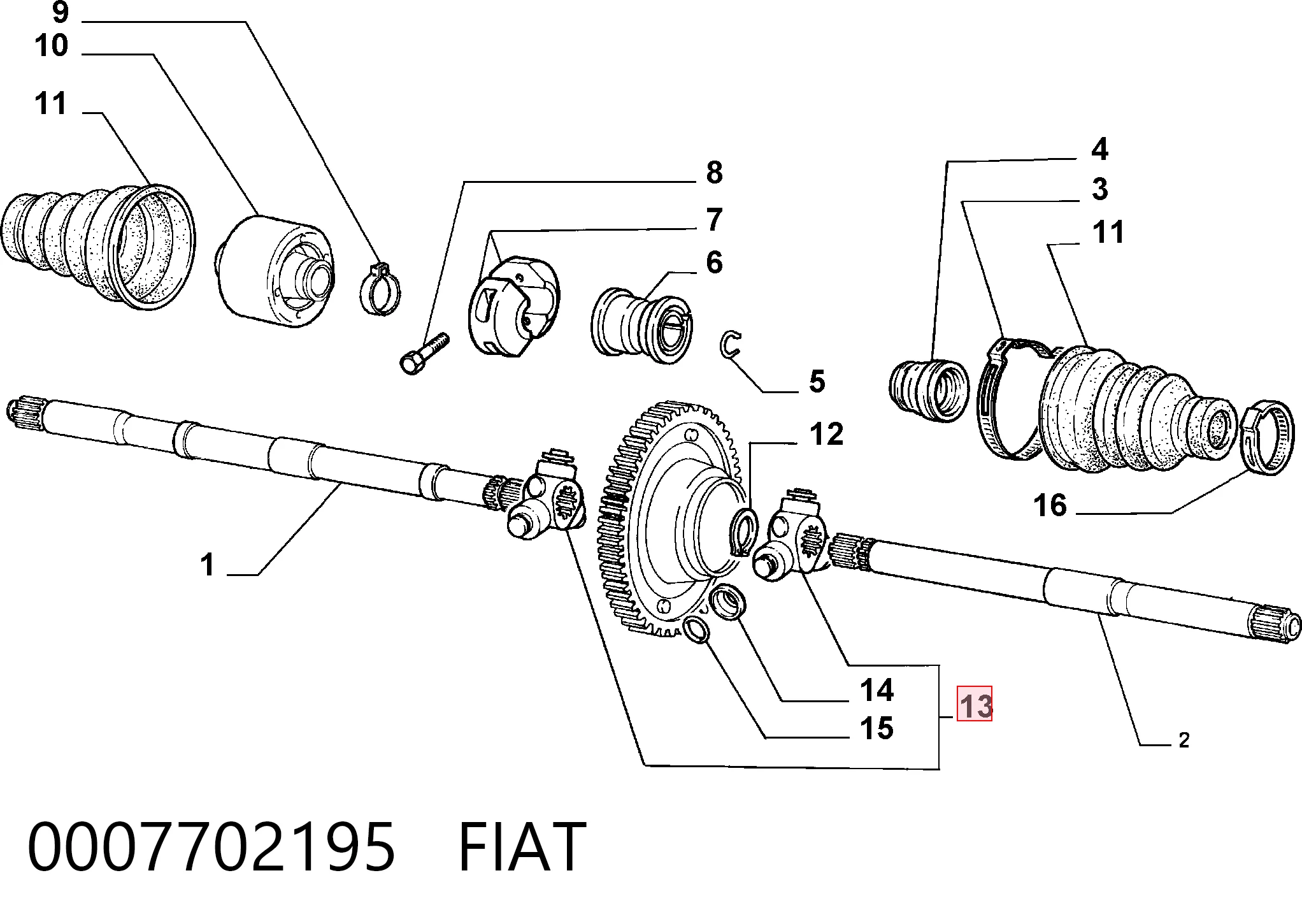 Junta homocinética interna, tripé para Seat Ibiza 021A