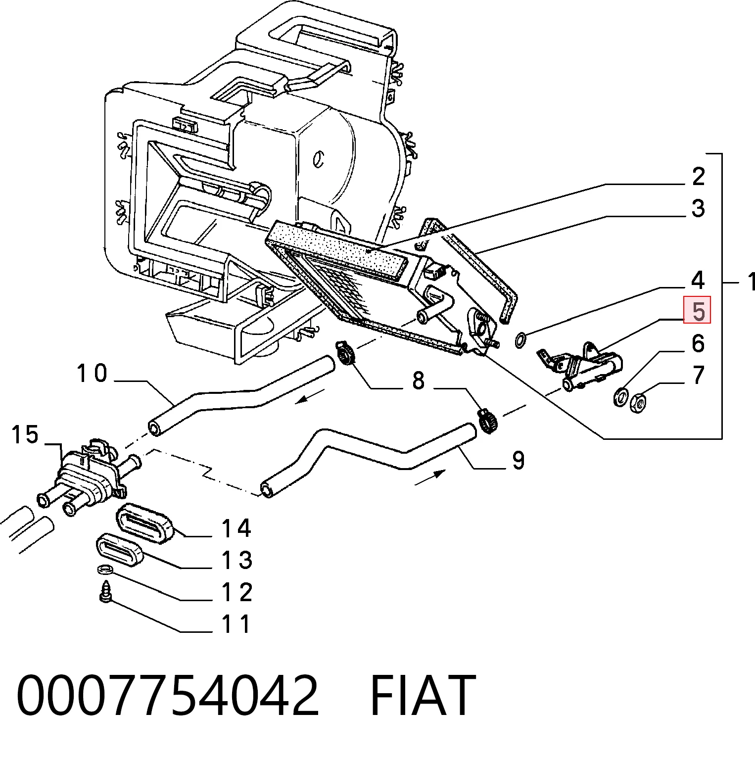 Válvula de forno (de aquecedor) para Alfa Romeo 146  930
