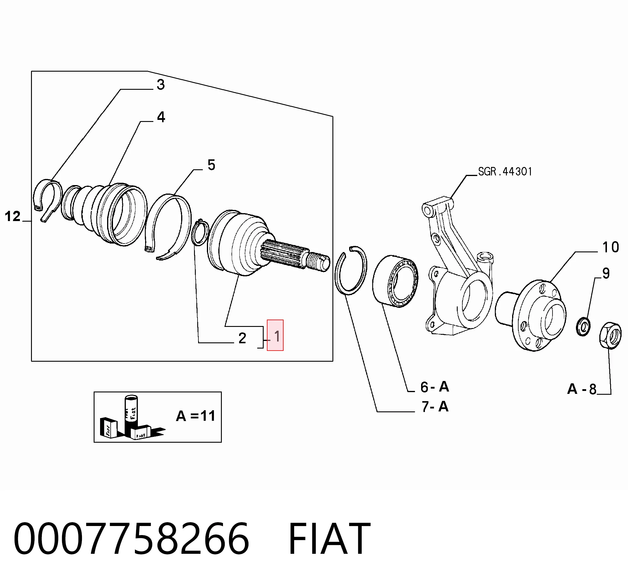 0007758266 Fiat/Alfa/Lancia