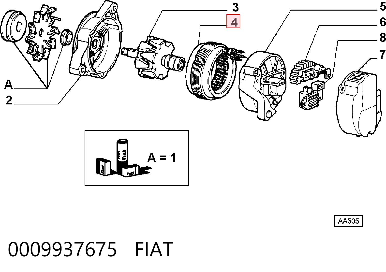 0009937675 Fiat/Alfa/Lancia