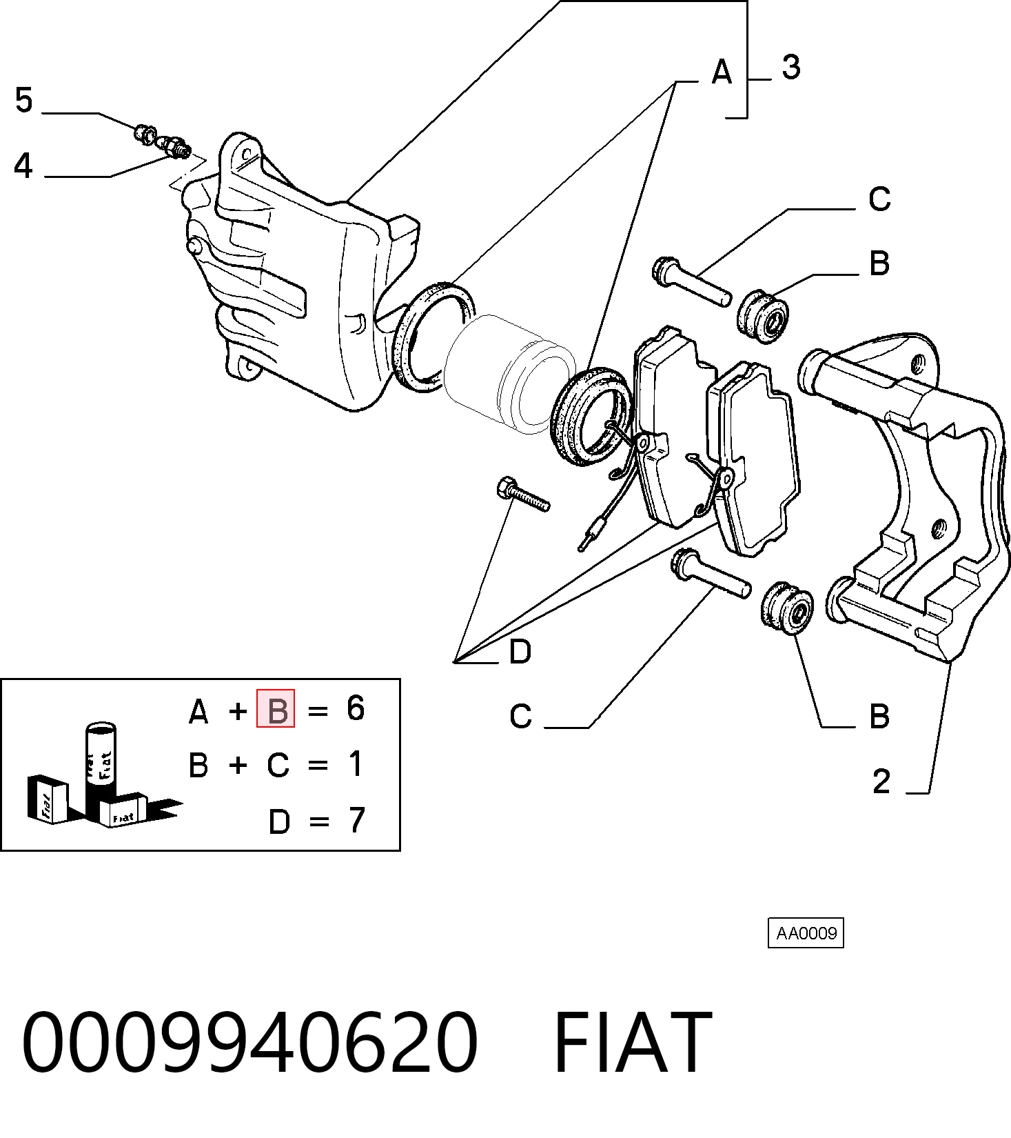 Compre 6031140 Kraft Kit de reparação de suporte do freio dianteiro