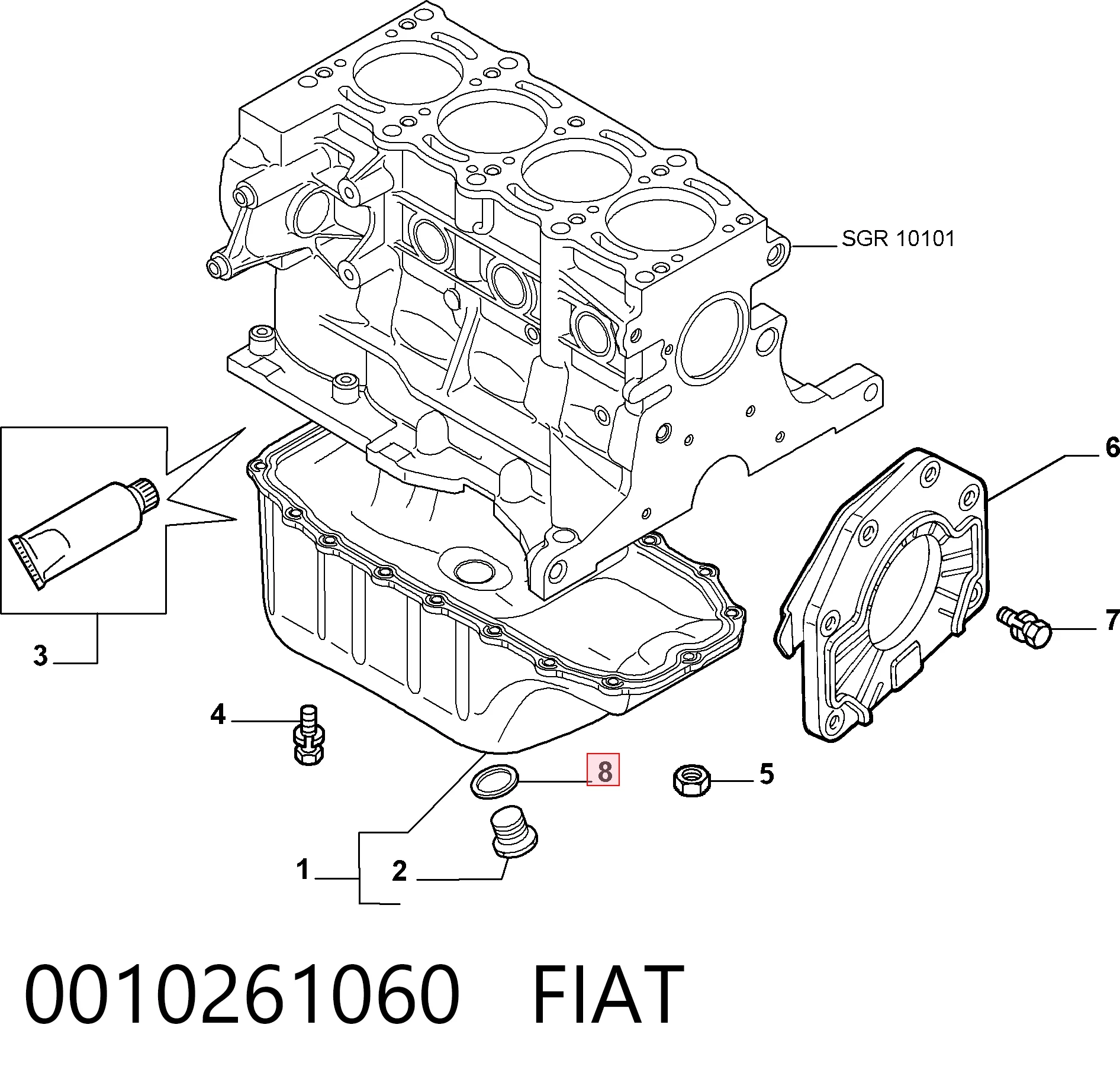 Vedante de rolha de panela de motor 652541 General Motors