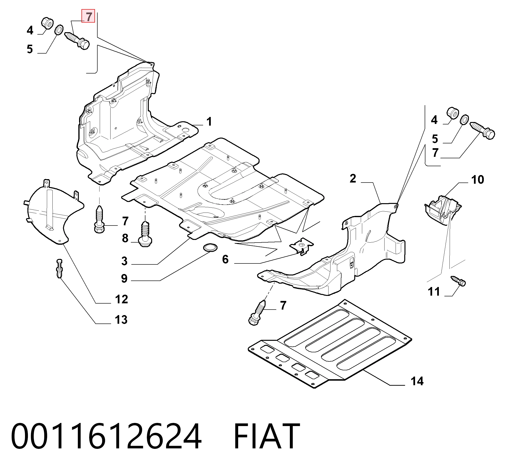 0011612624 Fiat/Alfa/Lancia