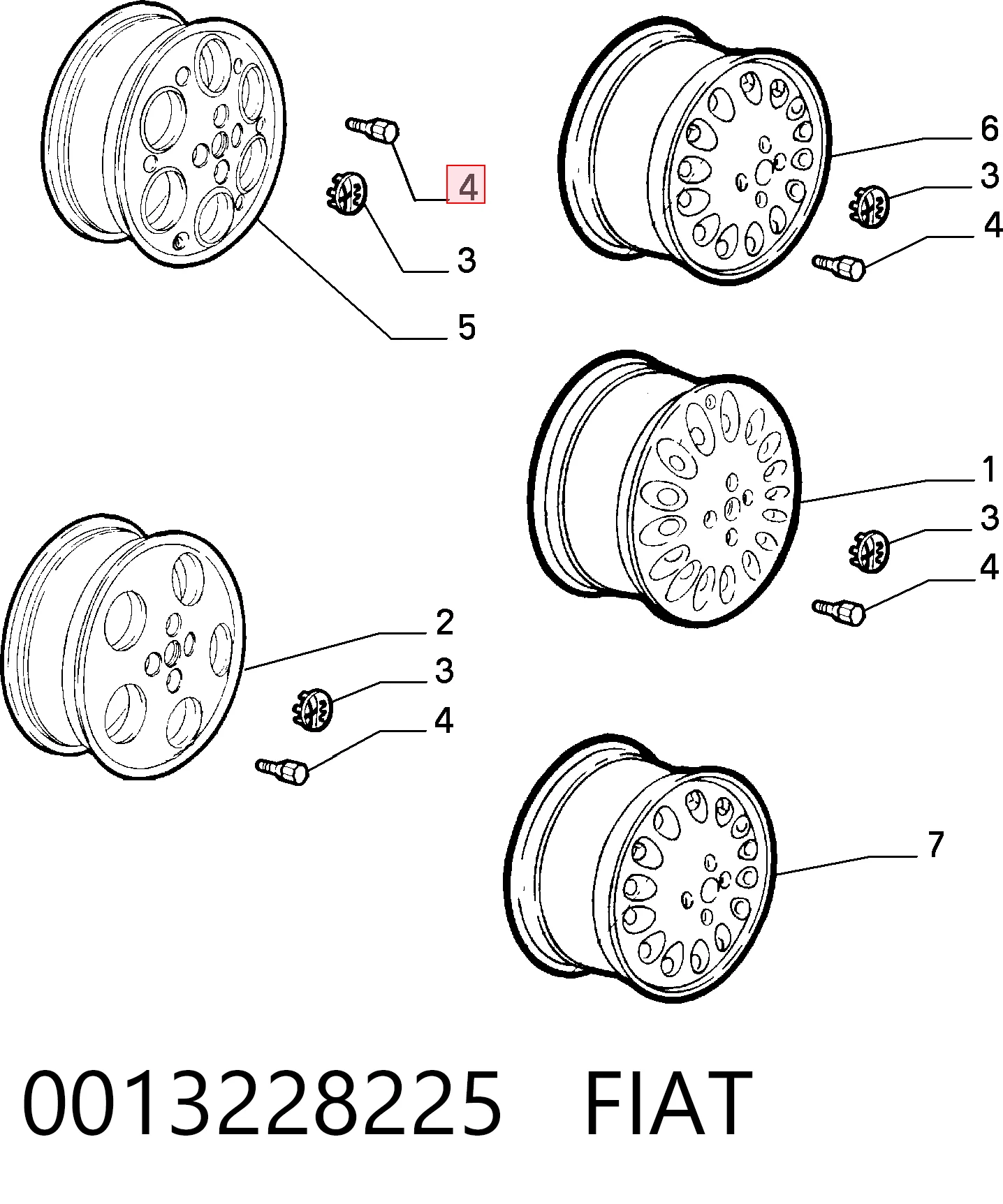 Parafuso de roda 13228224 Peugeot/Citroen