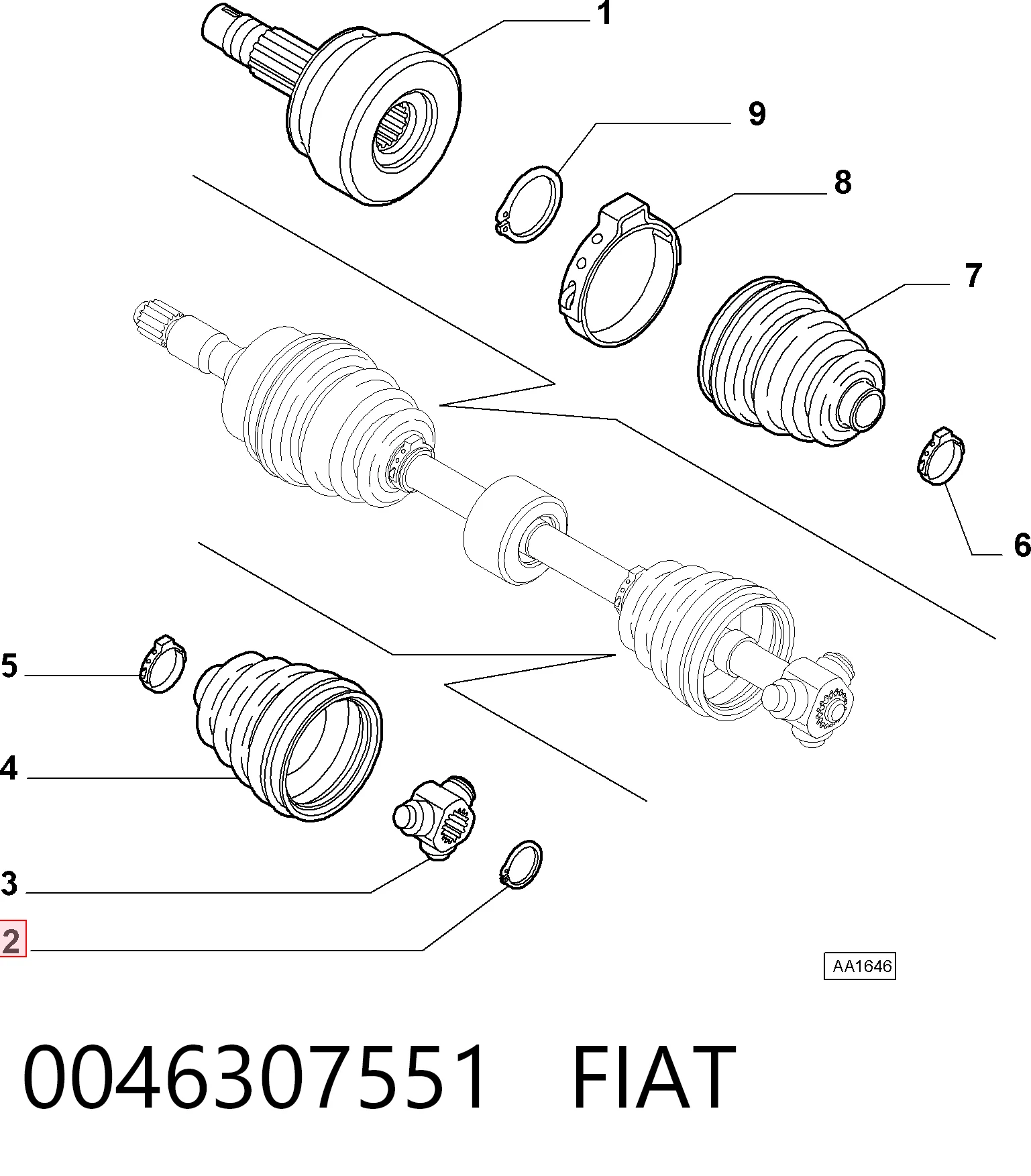 0046307551 Fiat/Alfa/Lancia