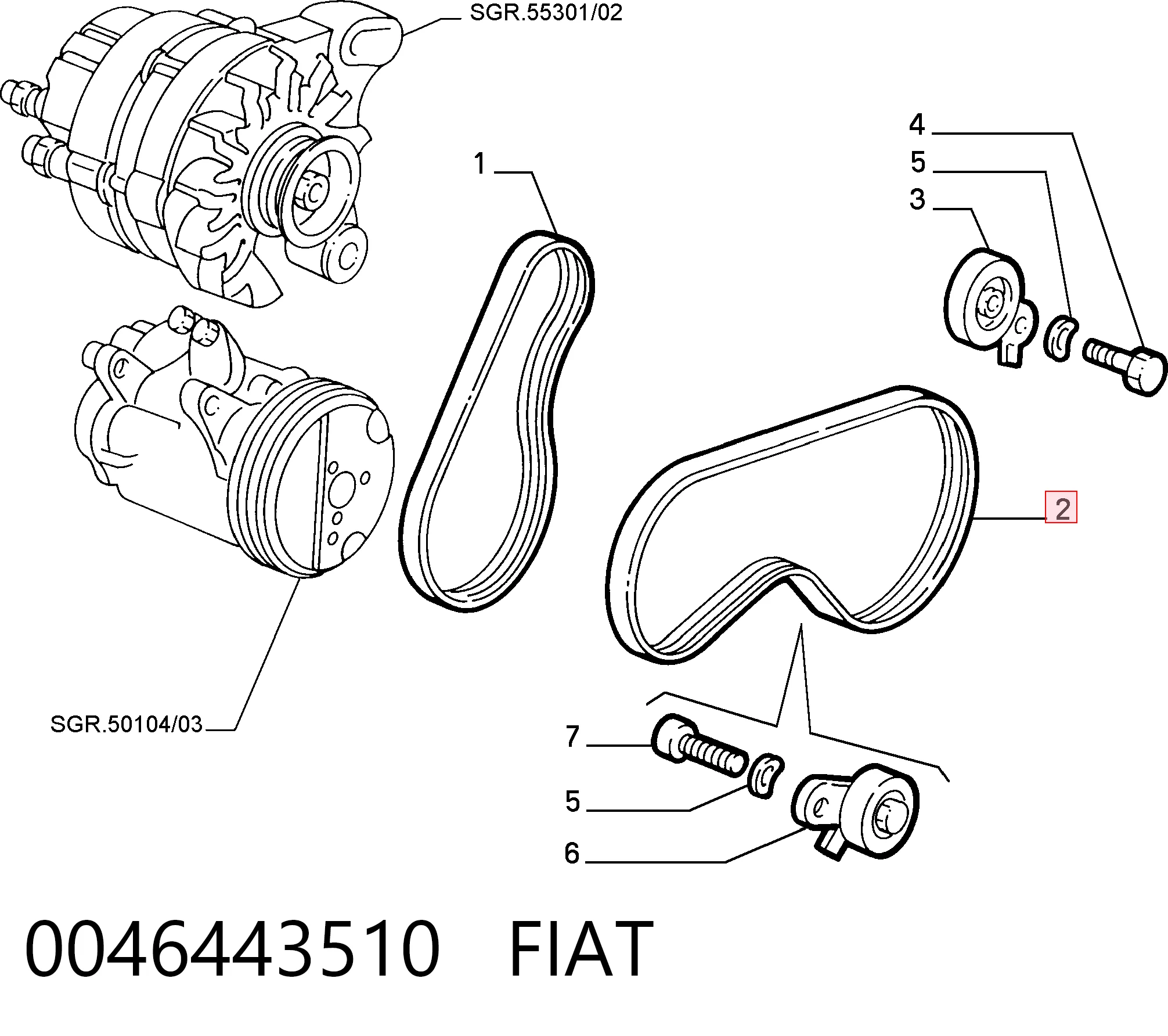 0046443510 Fiat/Alfa/Lancia