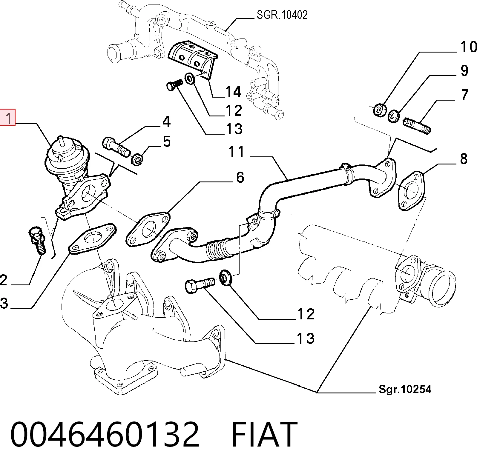 Válvula EGR de recirculação dos gases Alfa Romeo 146  930 ao melhor preço