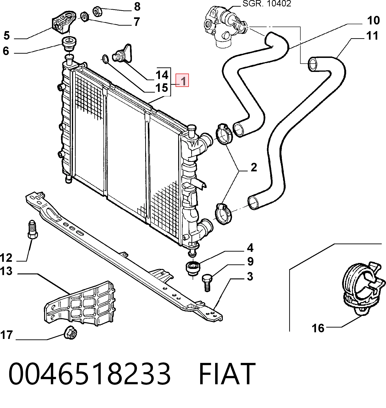 0046518233 Fiat/Alfa/Lancia