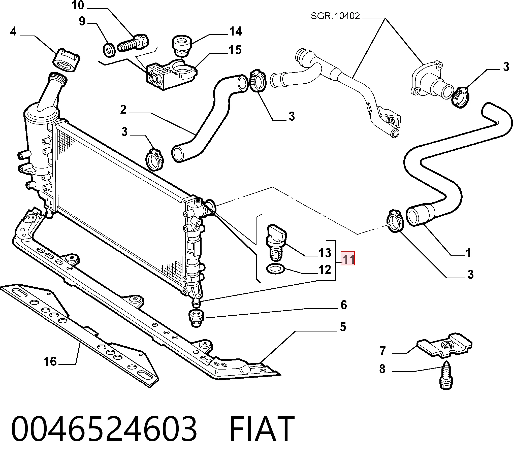 0046524603 Fiat/Alfa/Lancia