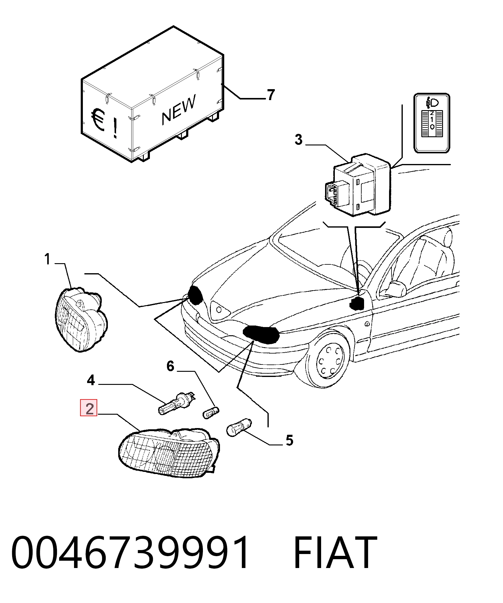 Luz esquerda Alfa Romeo 146  930