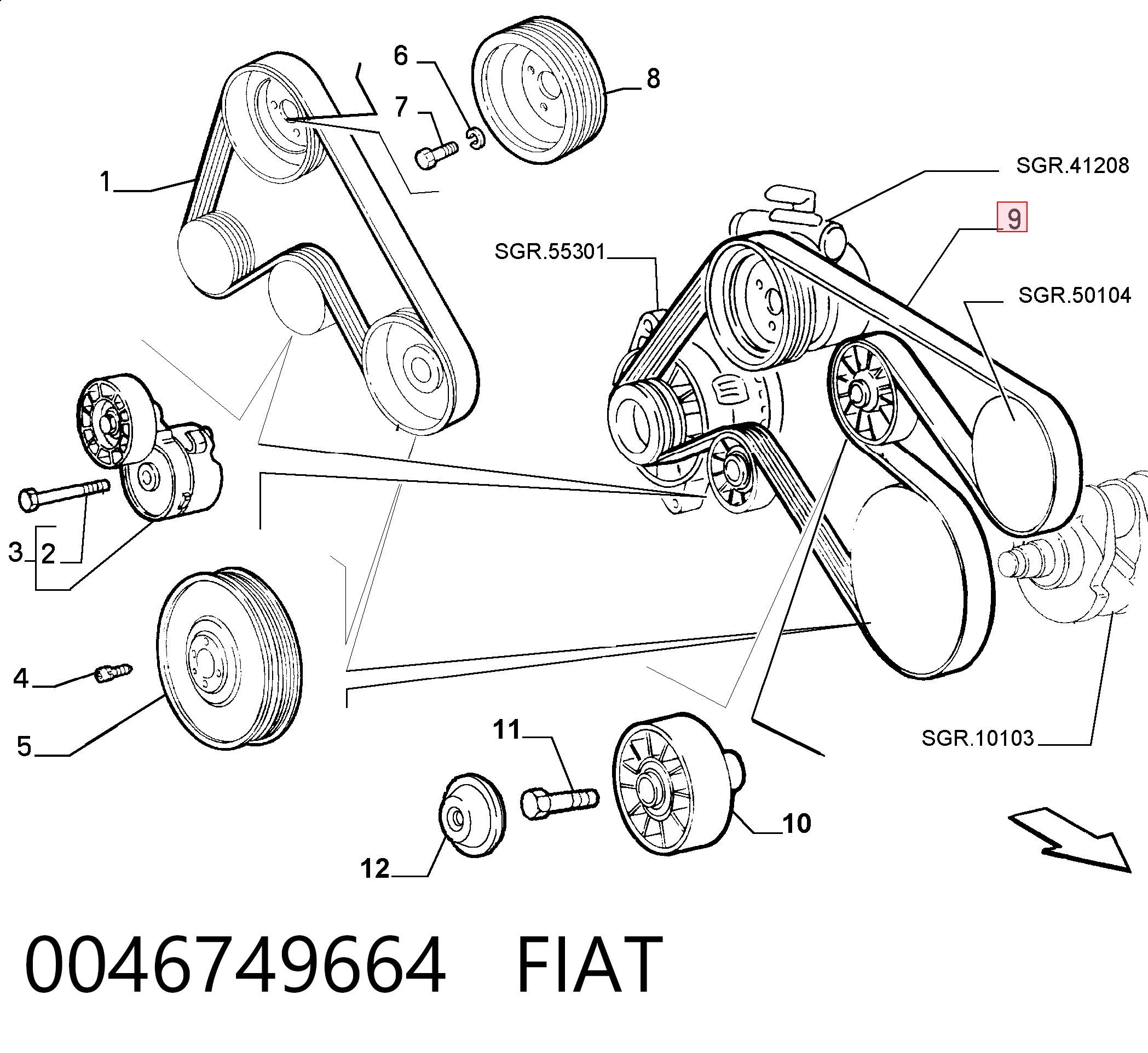 0046749664 Fiat/Alfa/Lancia