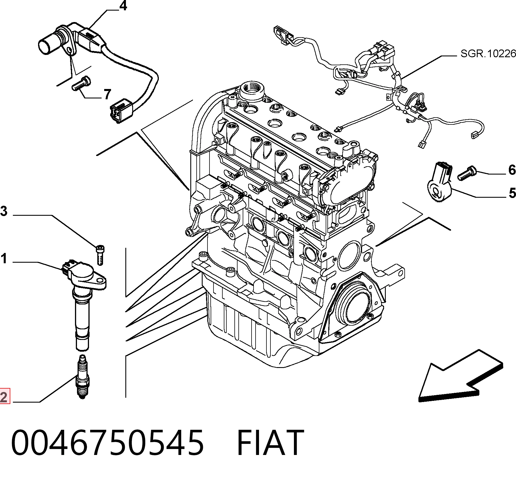 0046750545 Fiat/Alfa/Lancia