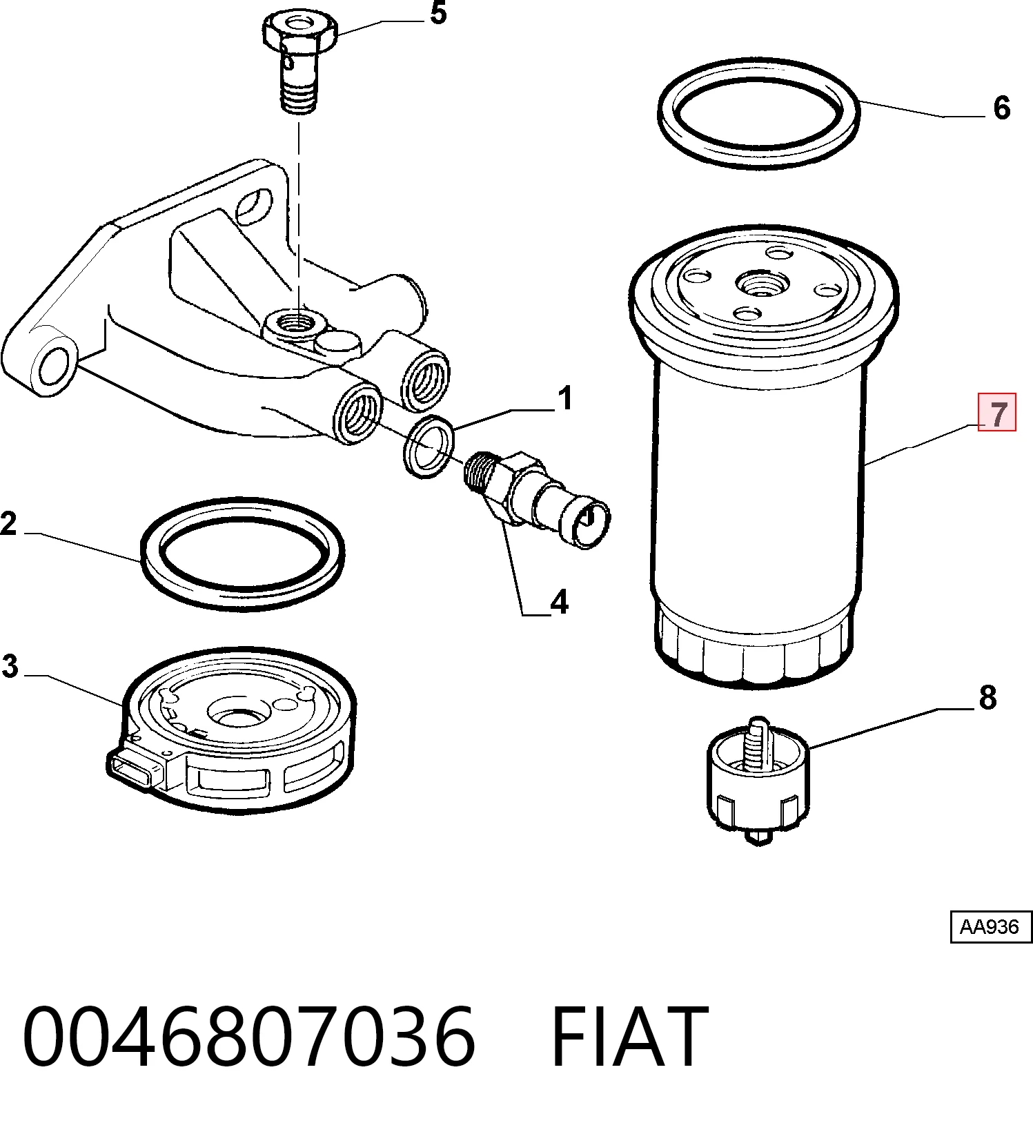 0046807036 Fiat/Alfa/Lancia