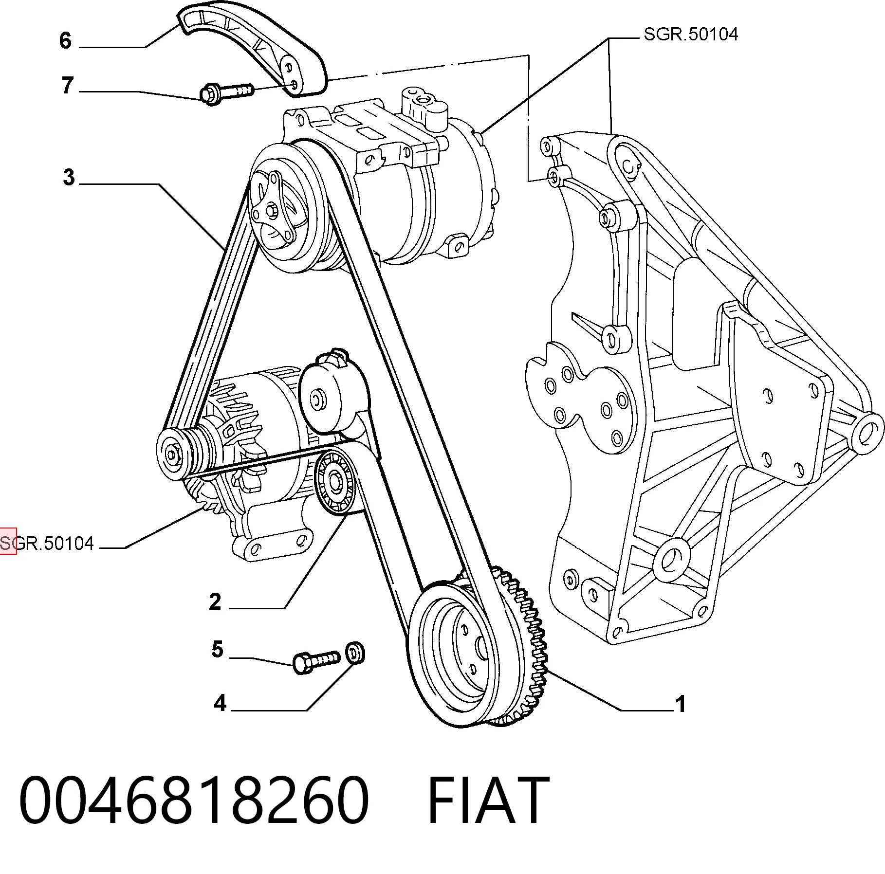 0046818260 Fiat/Alfa/Lancia