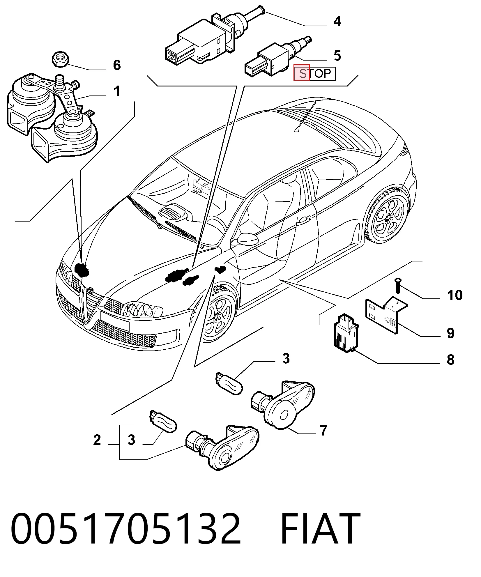 0051705132 Fiat/Alfa/Lancia