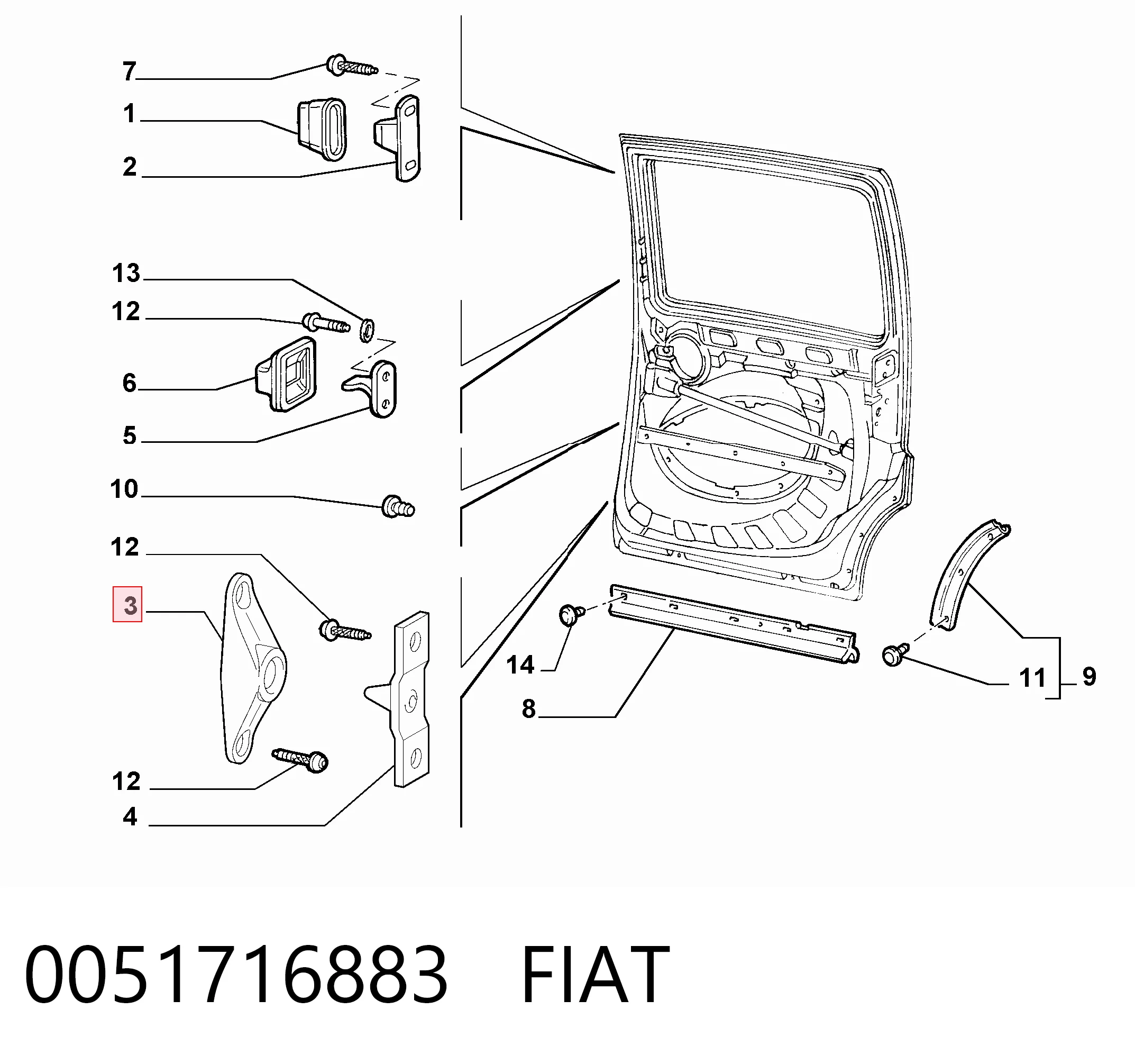 Limitador da porta deslizante, na carroçaria inferior Ekimpar B03092774 preço, a partir de 11,08 USD