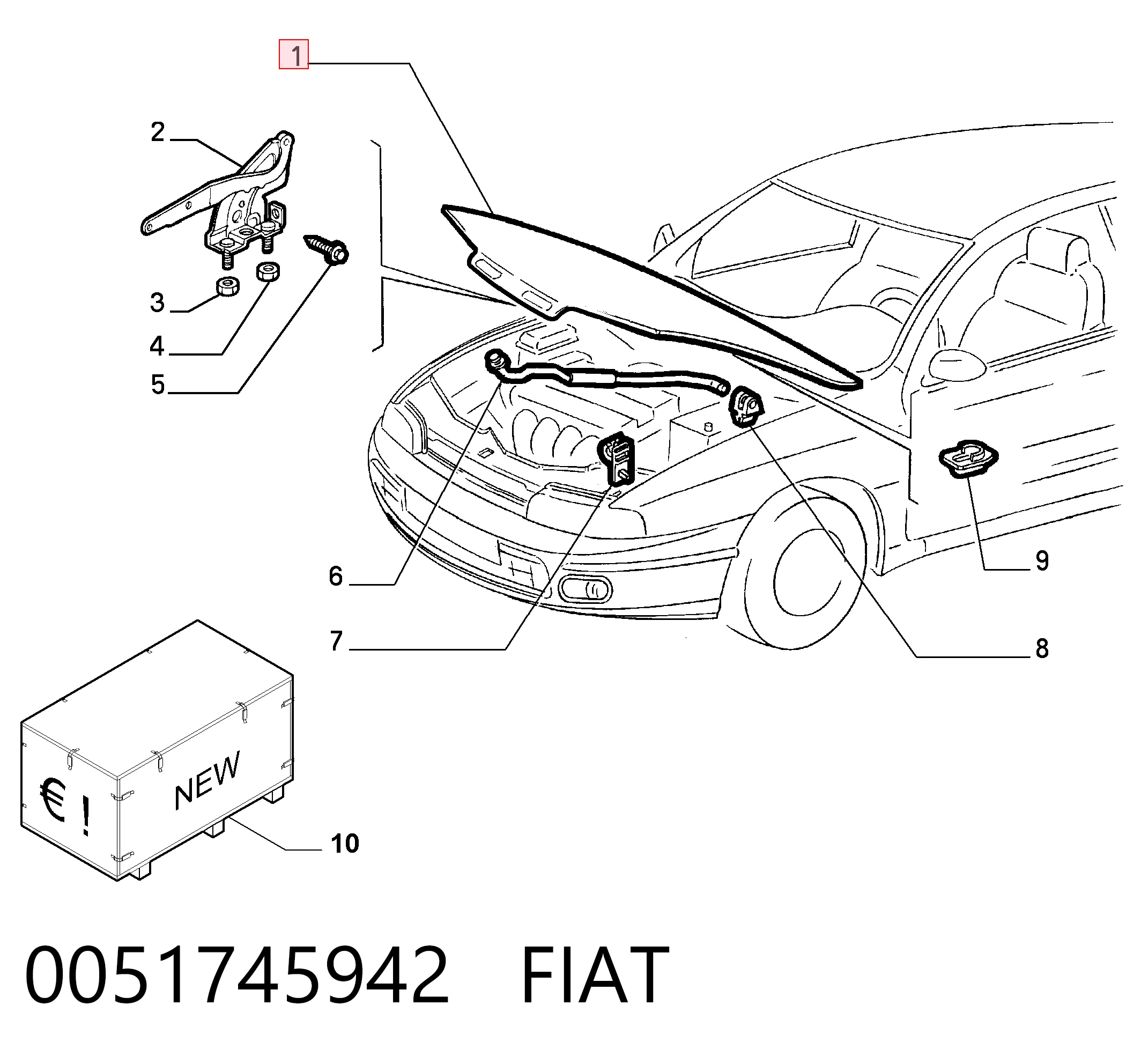 Capota para Fiat Bravo I 182