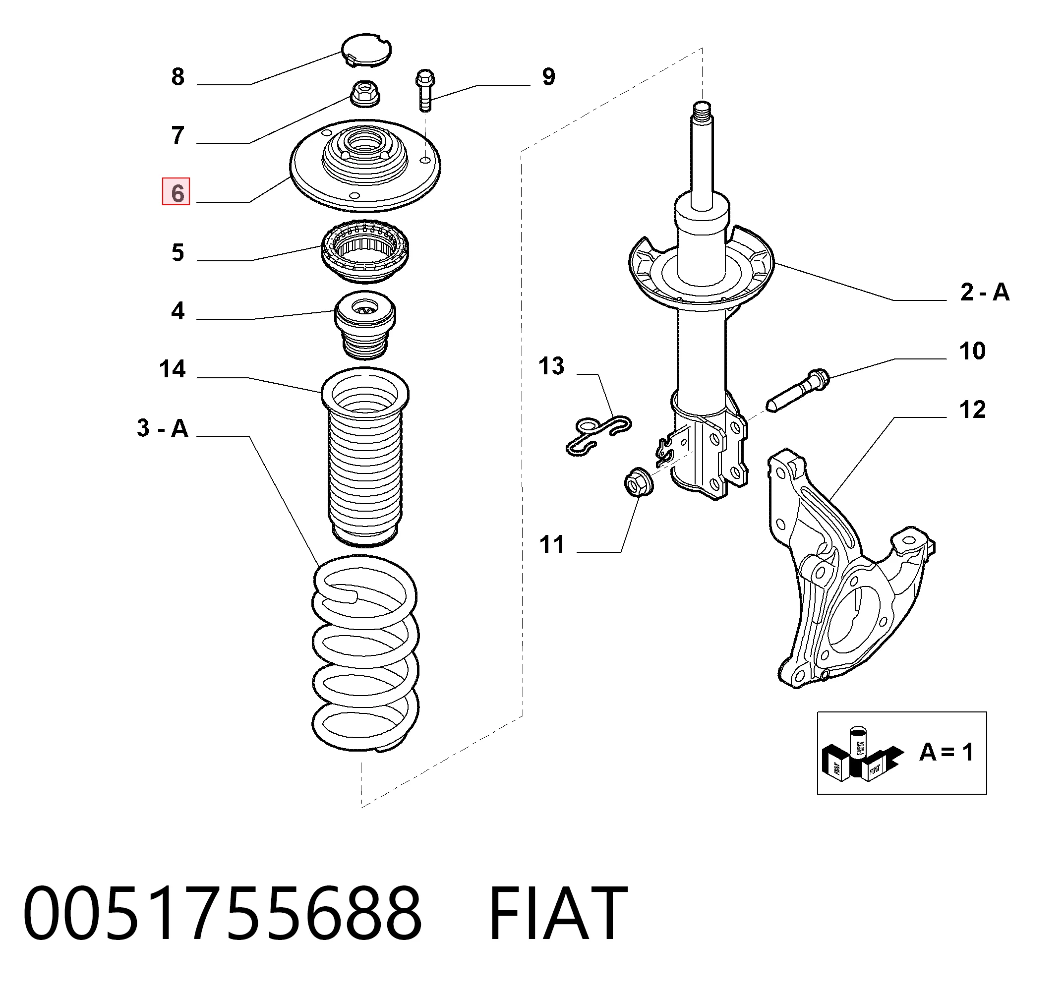 0051755688 Fiat/Alfa/Lancia