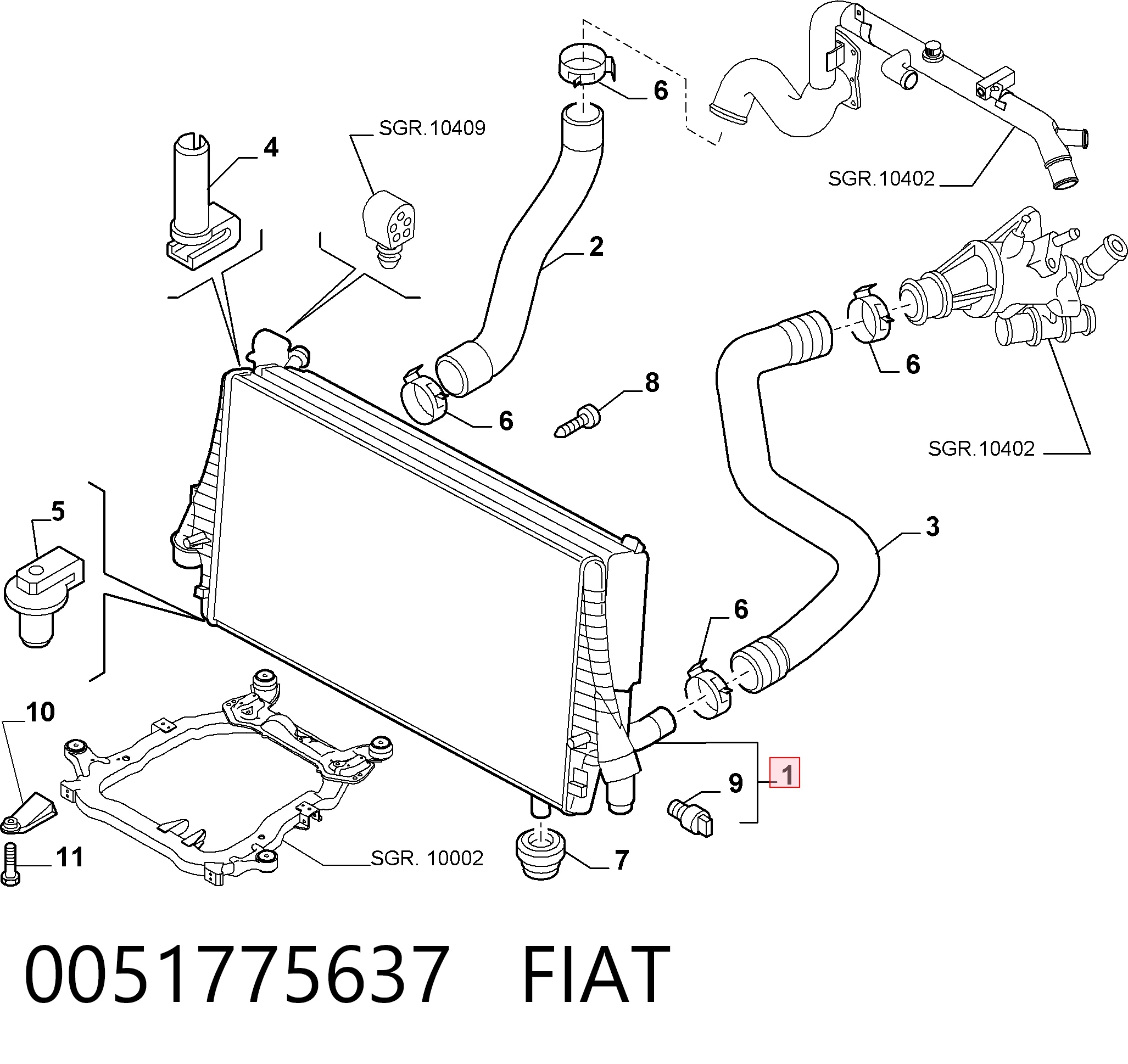 0051775637 Fiat/Alfa/Lancia