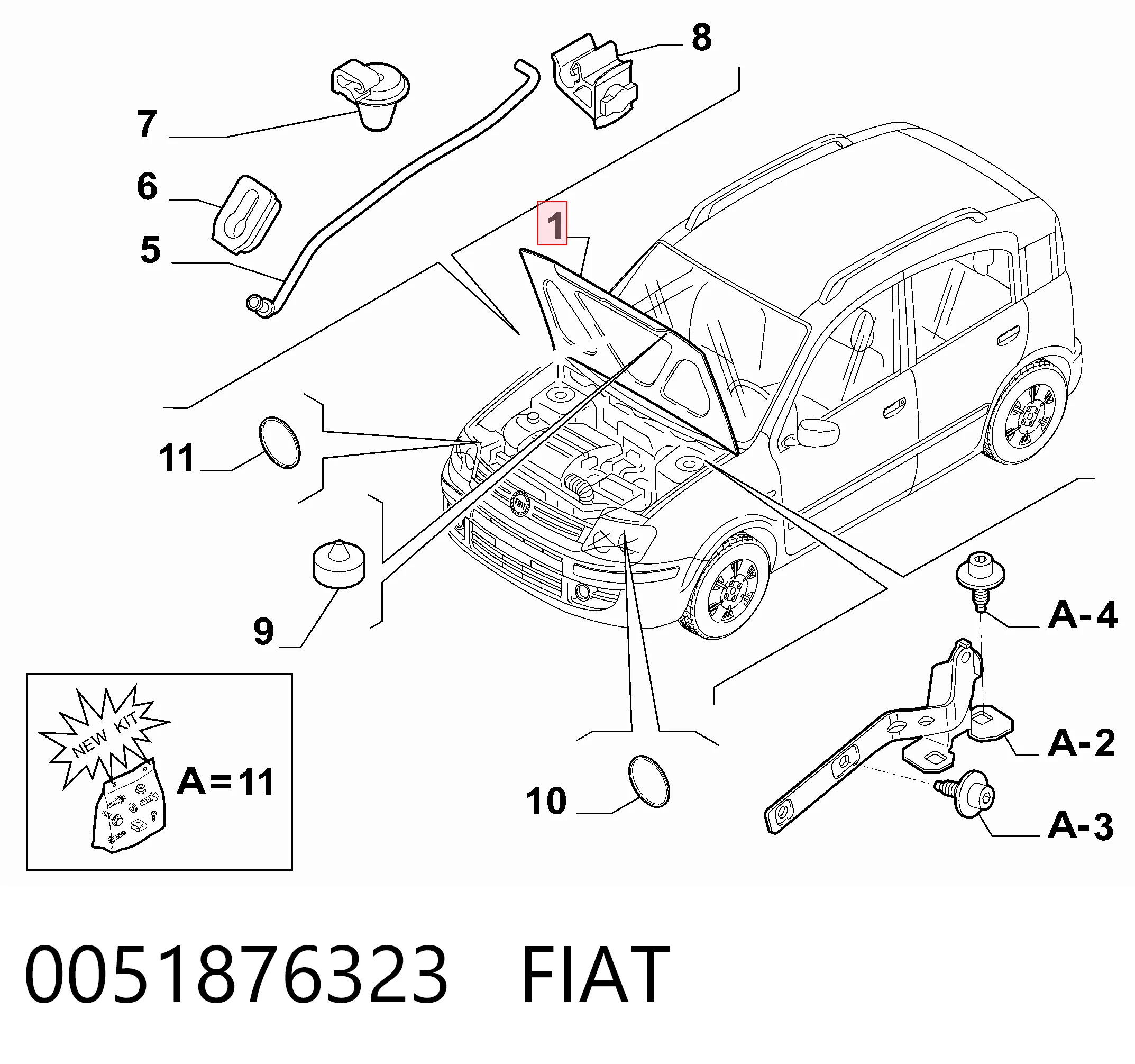 Capota Fiat Panda preço, a partir de 130,78 USD