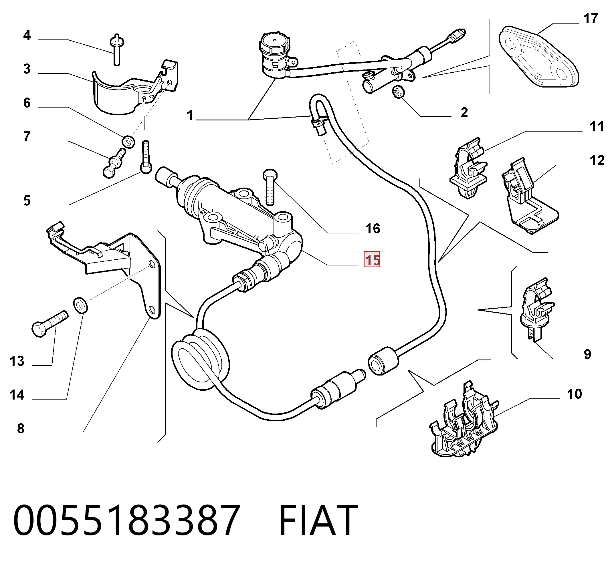 Cilindro de trabalho de embraiagem Fiat Panda II 169A ao melhor preço