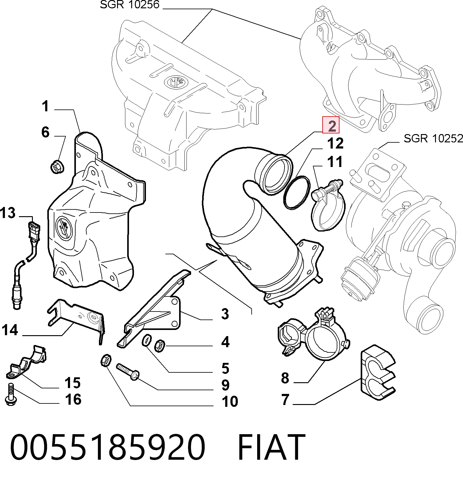 Convertidor - catalisador Fiat Stilo  192