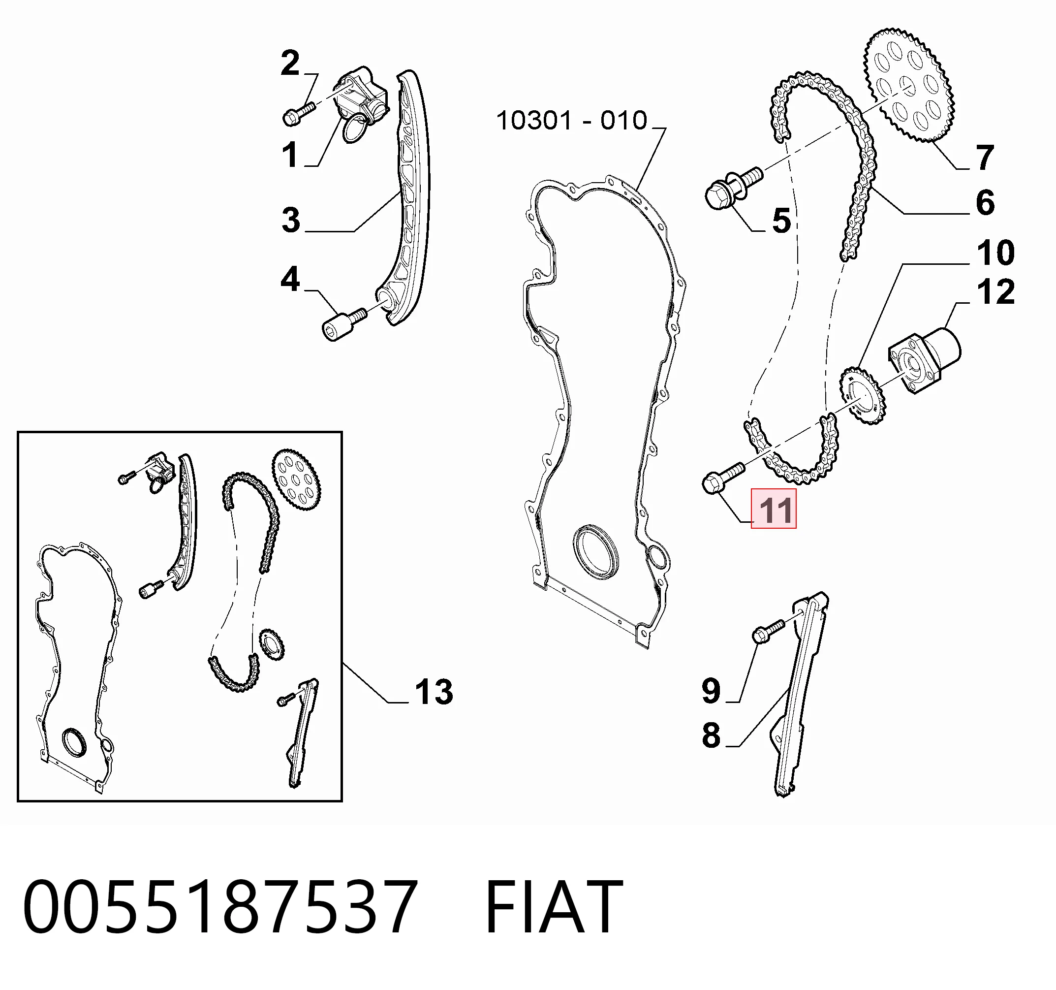 12855467 Peugeot/Citroen Parafuso de fixação de volante