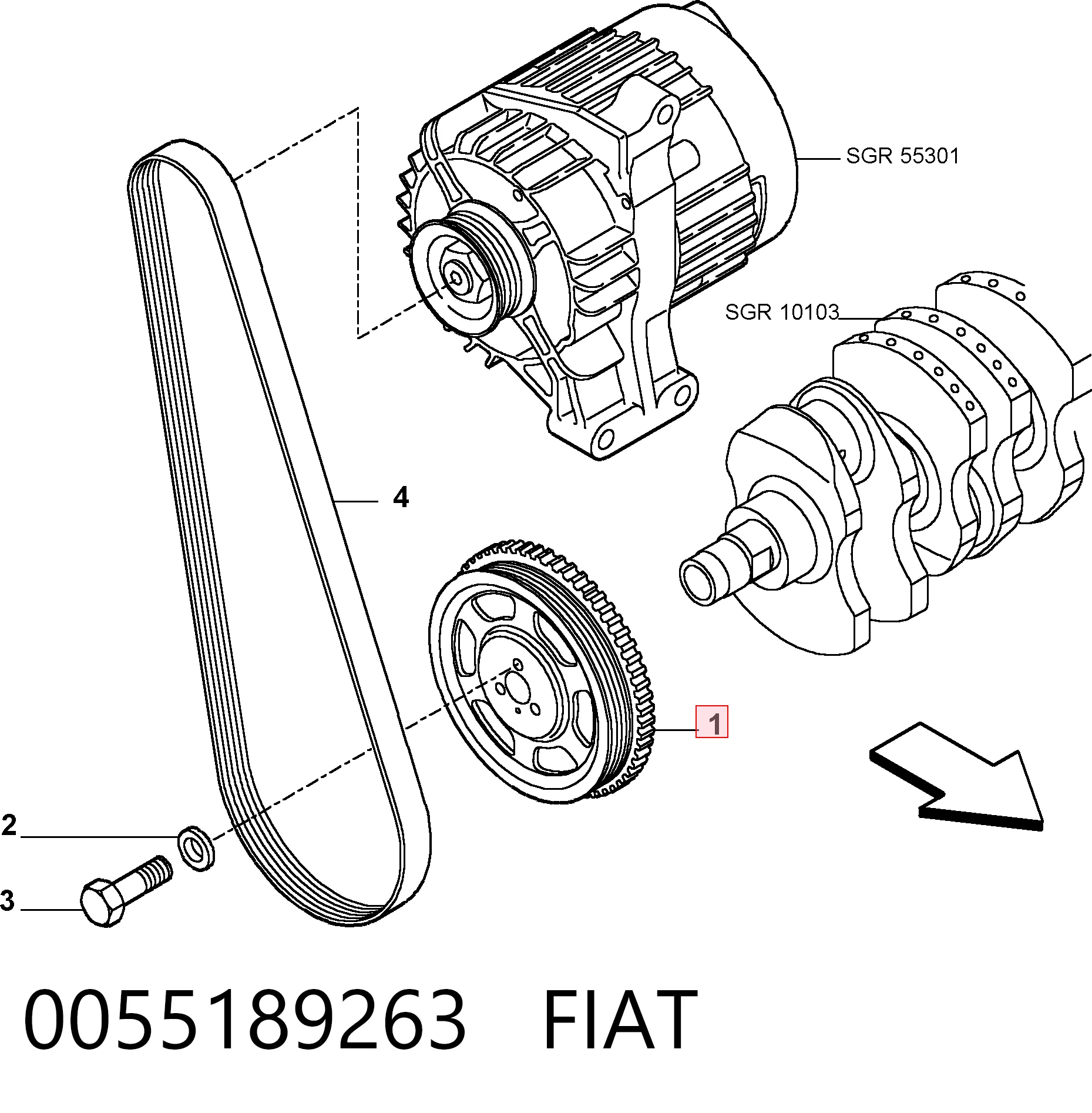 0055189263 Fiat/Alfa/Lancia