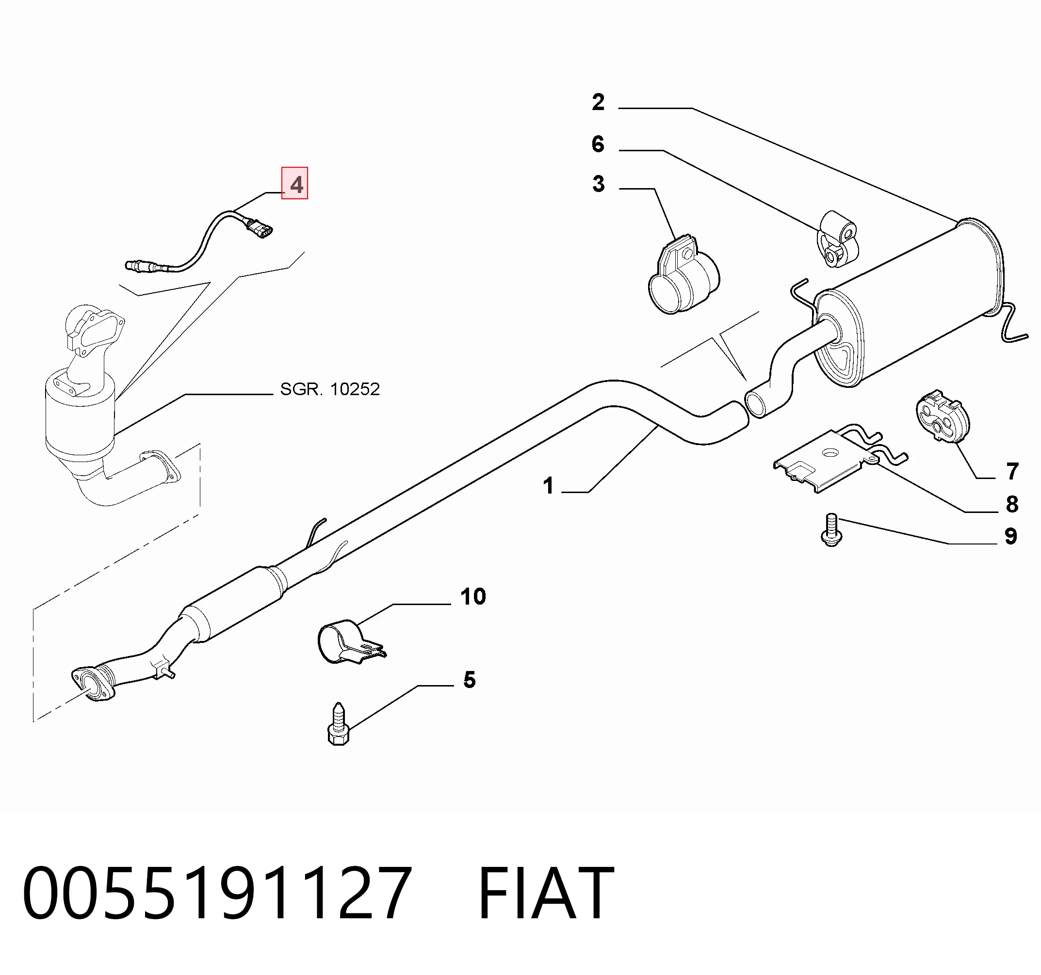 Sonda lambda, sensor de oxigênio Fiat Doblo I 223 ao melhor preço
