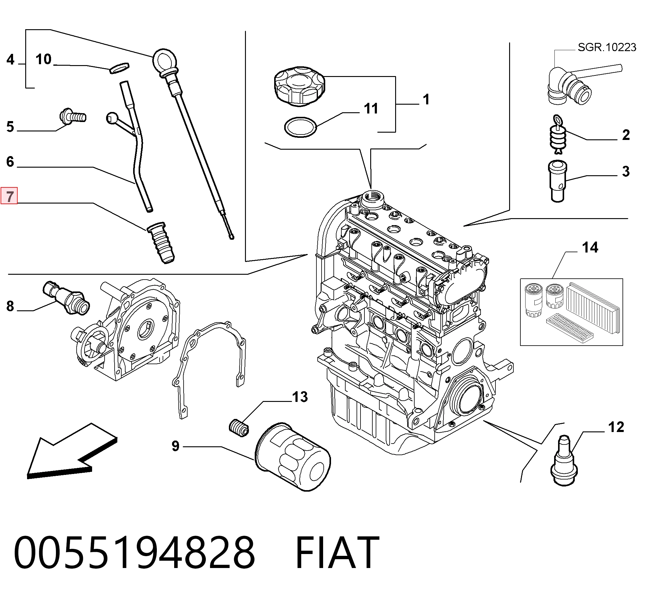 0055194828 Fiat/Alfa/Lancia