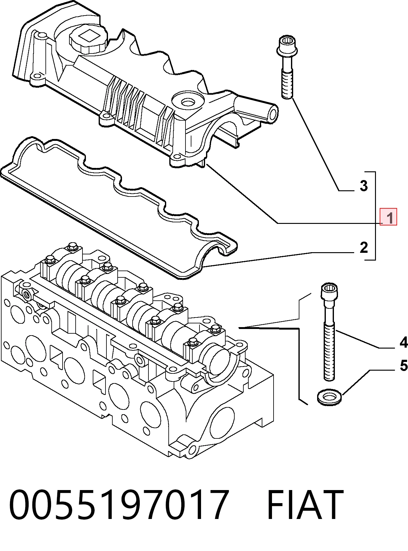 Tampa de válvulas para Fiat Punto GRAND 199
