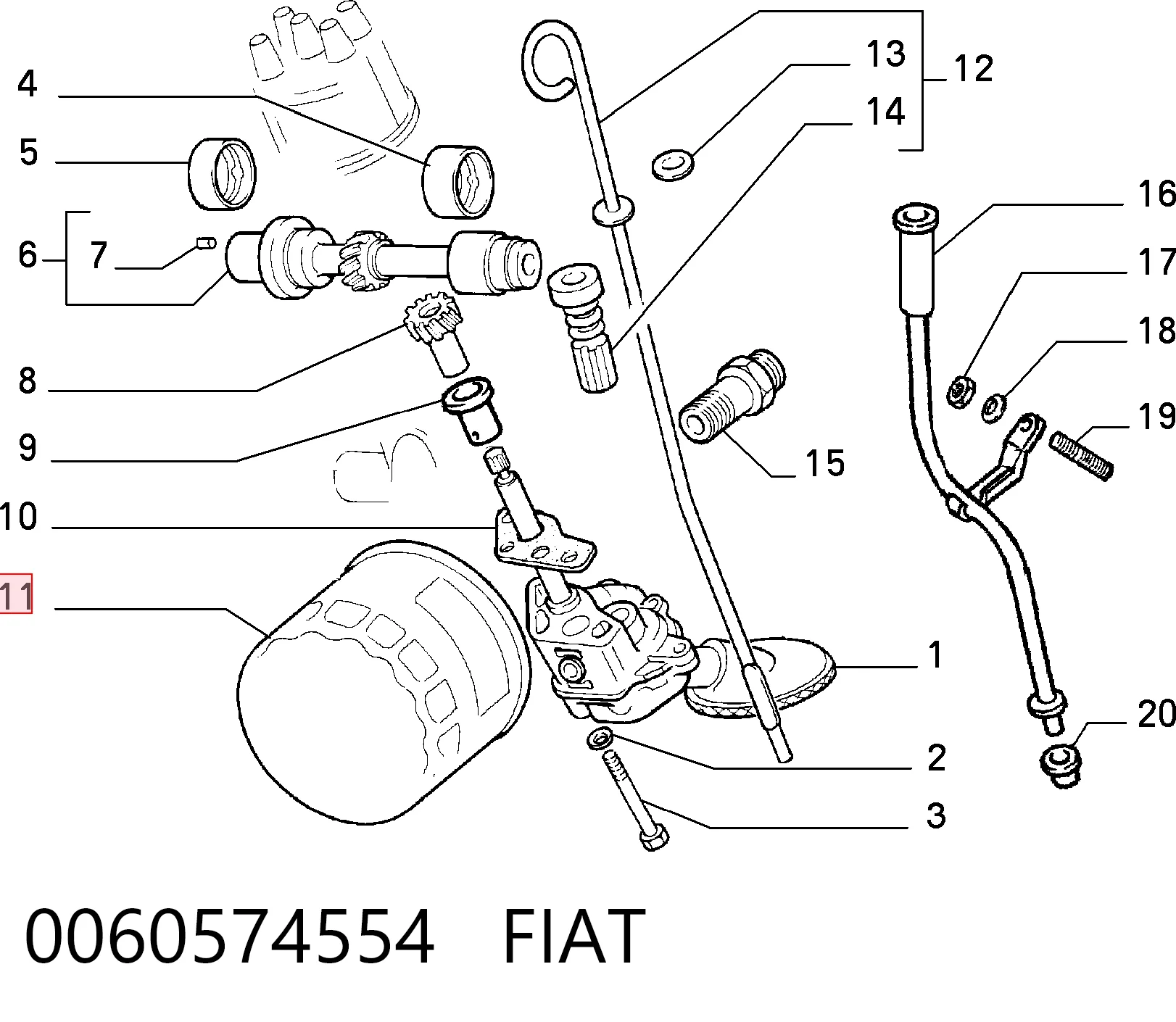 0060574554 Fiat/Alfa/Lancia