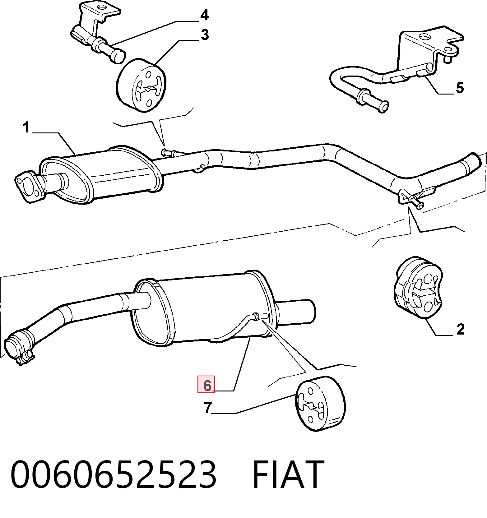  Silenciador, parte traseira Alfa Romeo 156 sedan (932) (1997 - 2005) 