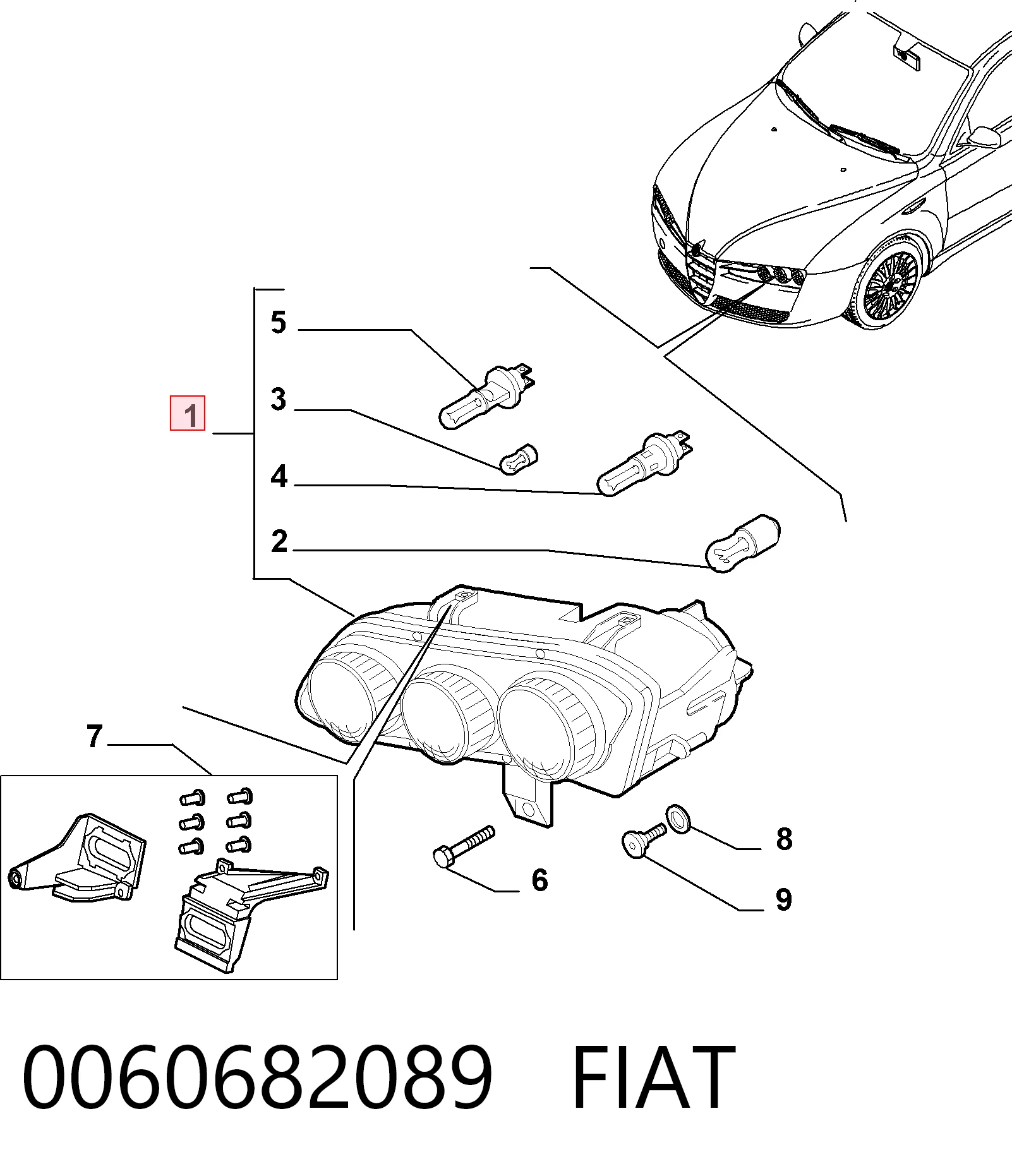  Luz esquerda Alfa Romeo 159 sedan (939) (2005 - 2011) 