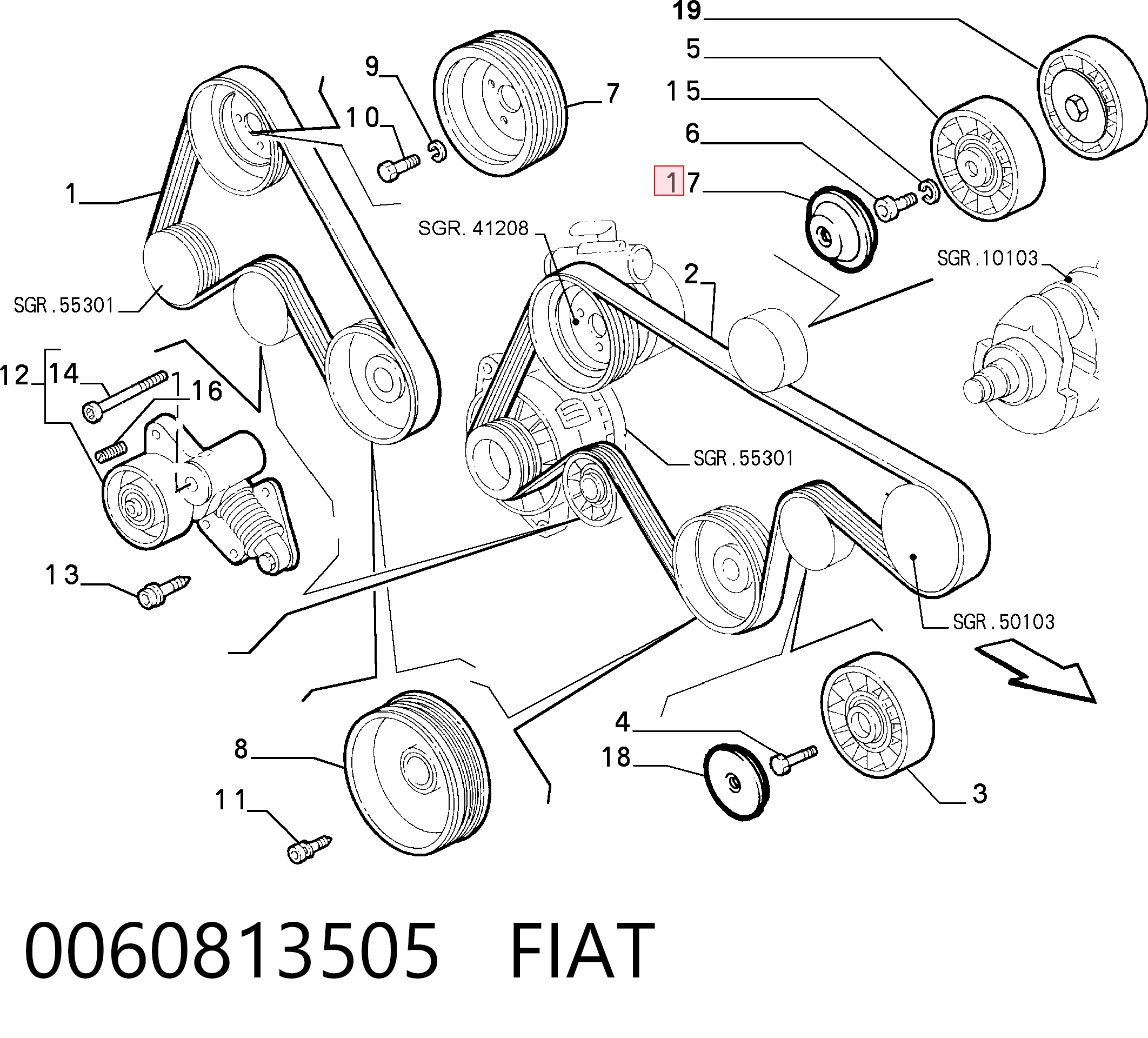 0060813505 Fiat/Alfa/Lancia