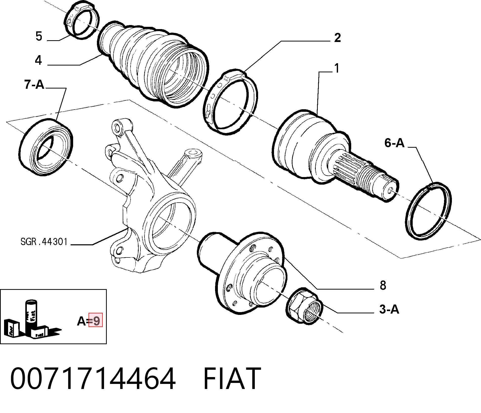 0071714464 Fiat/Alfa/Lancia