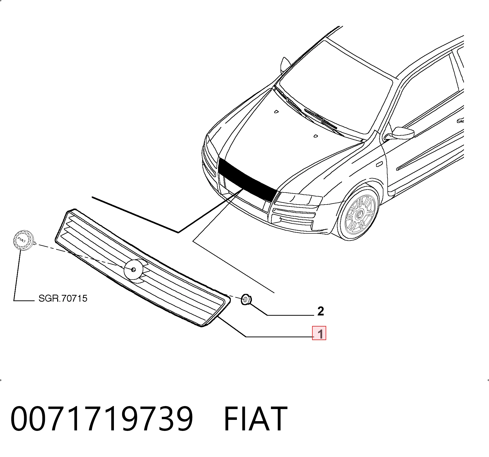 Grelha do radiador Fiat Stilo  192 ao melhor preço